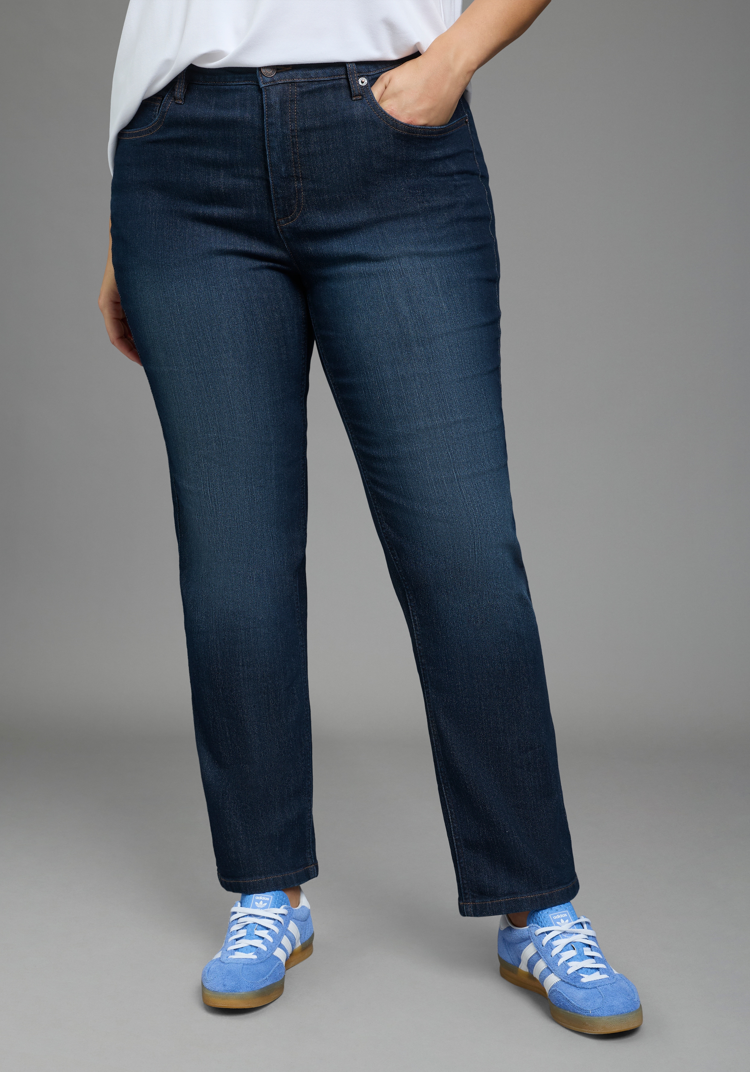 Laura Scott CURVE "Große Größen" Straight-Fit, gerader Beinverlauf, hohe Leibhöhe