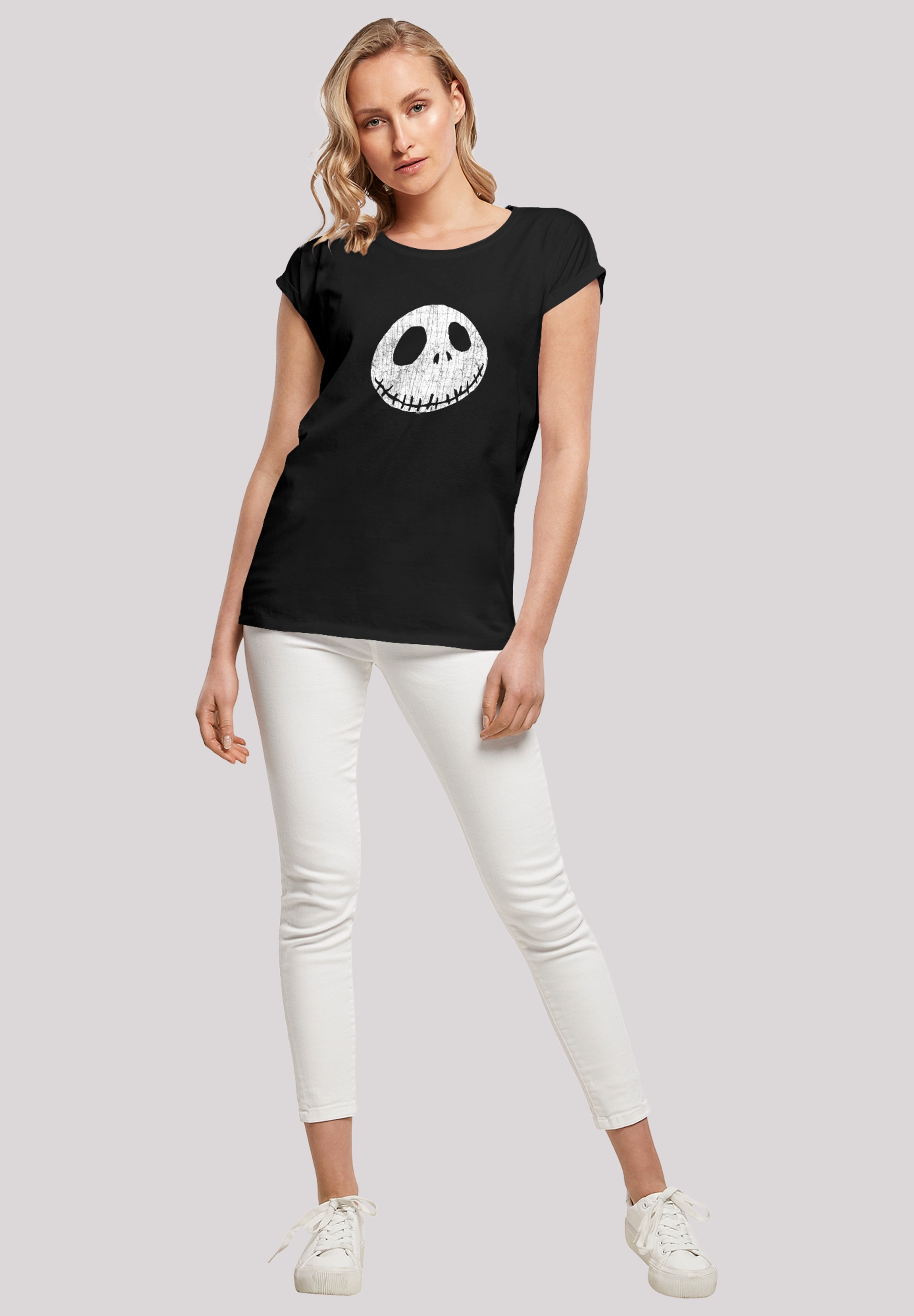 F4NT4STIC T-Shirt »Disney The Nightmare Christmas Face«, kaufen online Before Merch,Regular-Fit,Kurze Ärmel,Bedruckt BAUR | Cracked Jack Damen,Premium