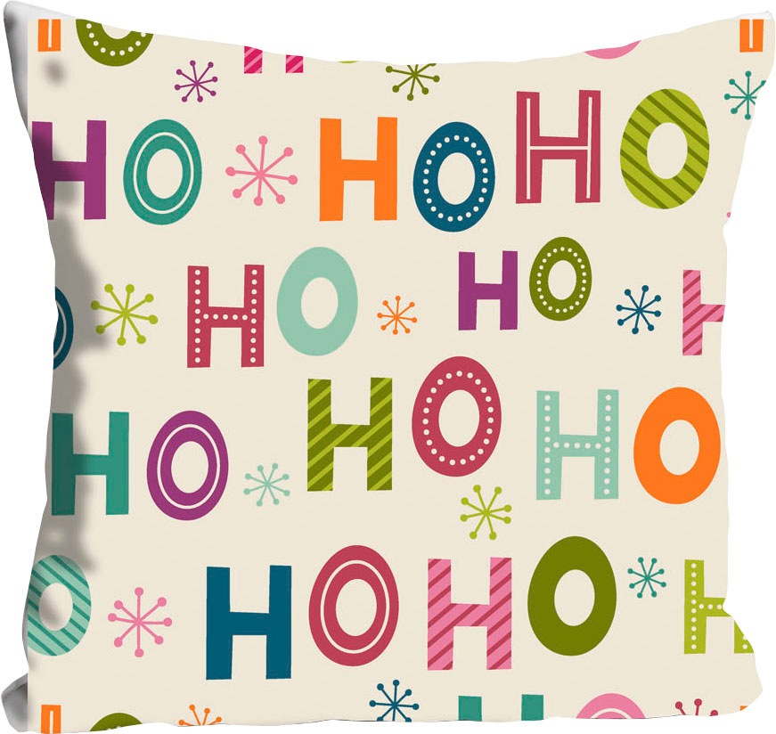 queence Dekokissen "HOHOHO" mit einem weihnachtlichen Schriftzug günstig online kaufen