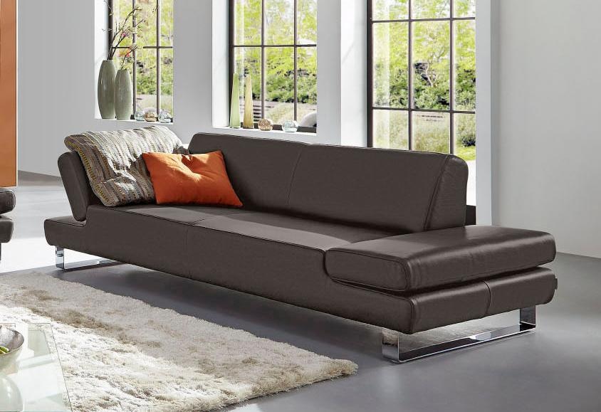 W.SCHILLIG 3-Sitzer "taboo Designsofa mit hohem Sitzkomfort, Breite 232cm, Sitztiefe 69cm" mit Übertiefe, inklusive Armlehnenverstellung