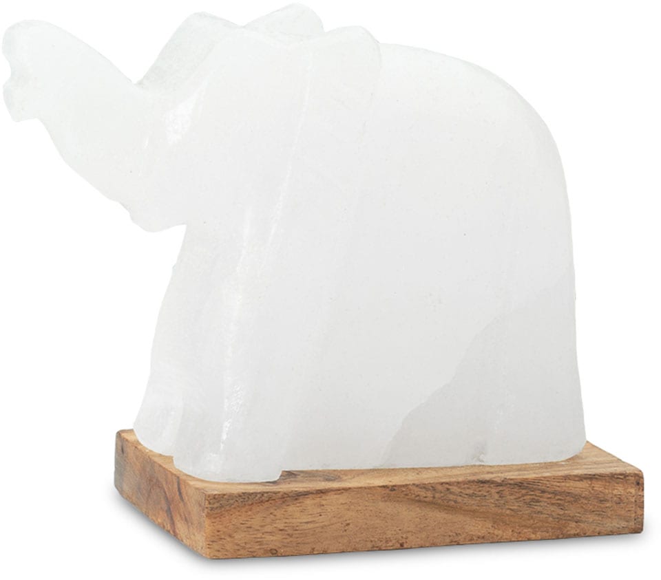 Stein BAUR - HIMALAYA kaufen Unikat, ein | SALT DREAMS aus jeder 11cm H: Salzkristall-Tischlampe ca. »Elefant«, Salzkristall Handgefertigt