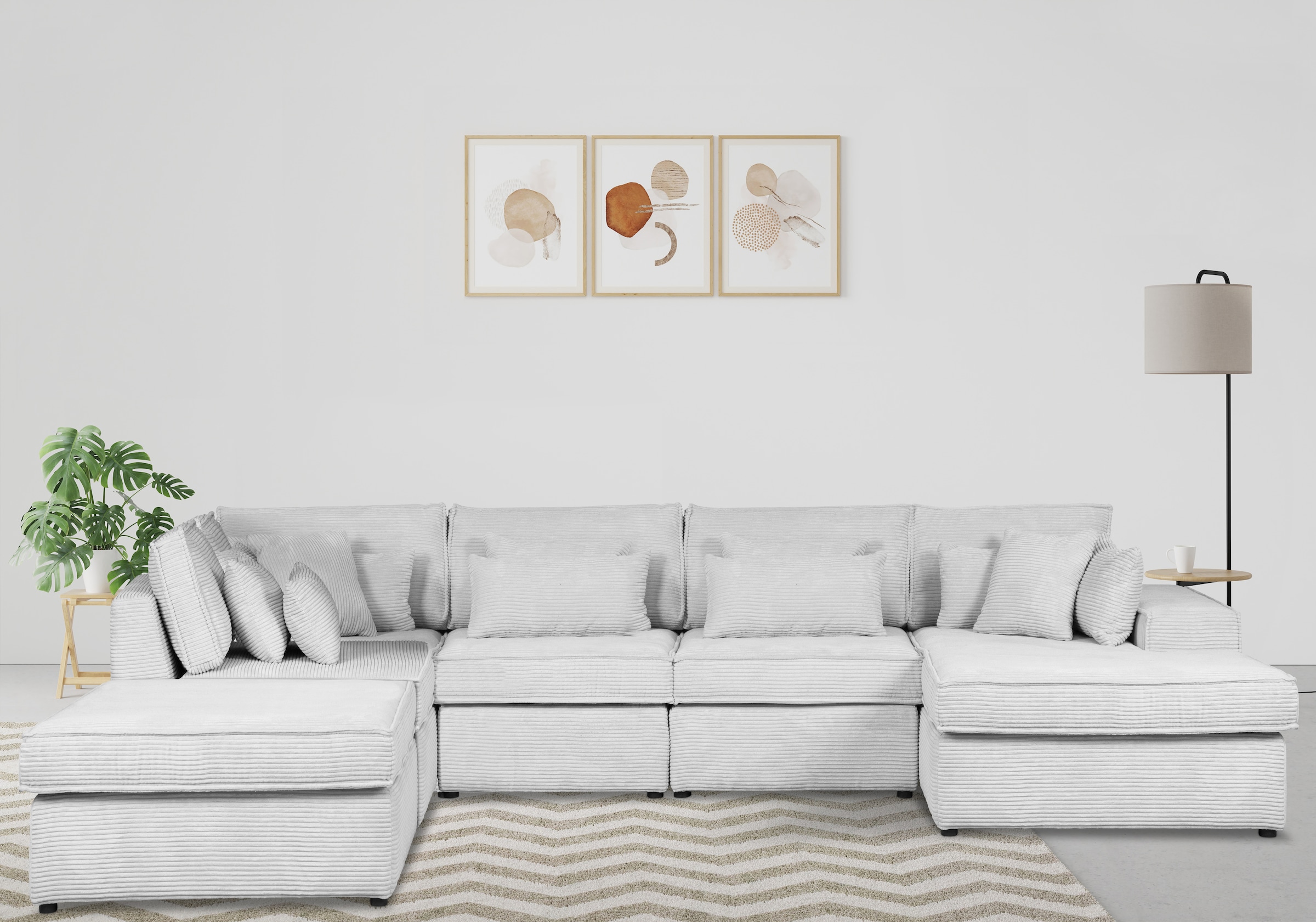 OTTO home Wohnlandschaft "Enid U-Form" 6 Teile, bestehend aus Modulen, in v günstig online kaufen