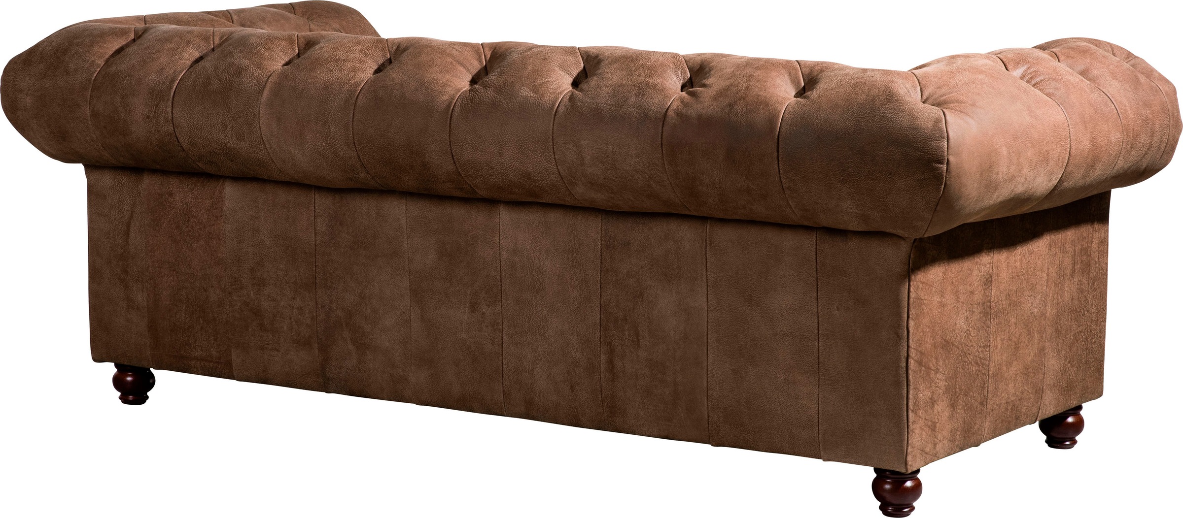 Max Winzer® Chesterfield-Sofa »Old England«, 2,5-Sitzer Ledersofa mit Knopfheftung & Ziernägeln, Breite 218 cm