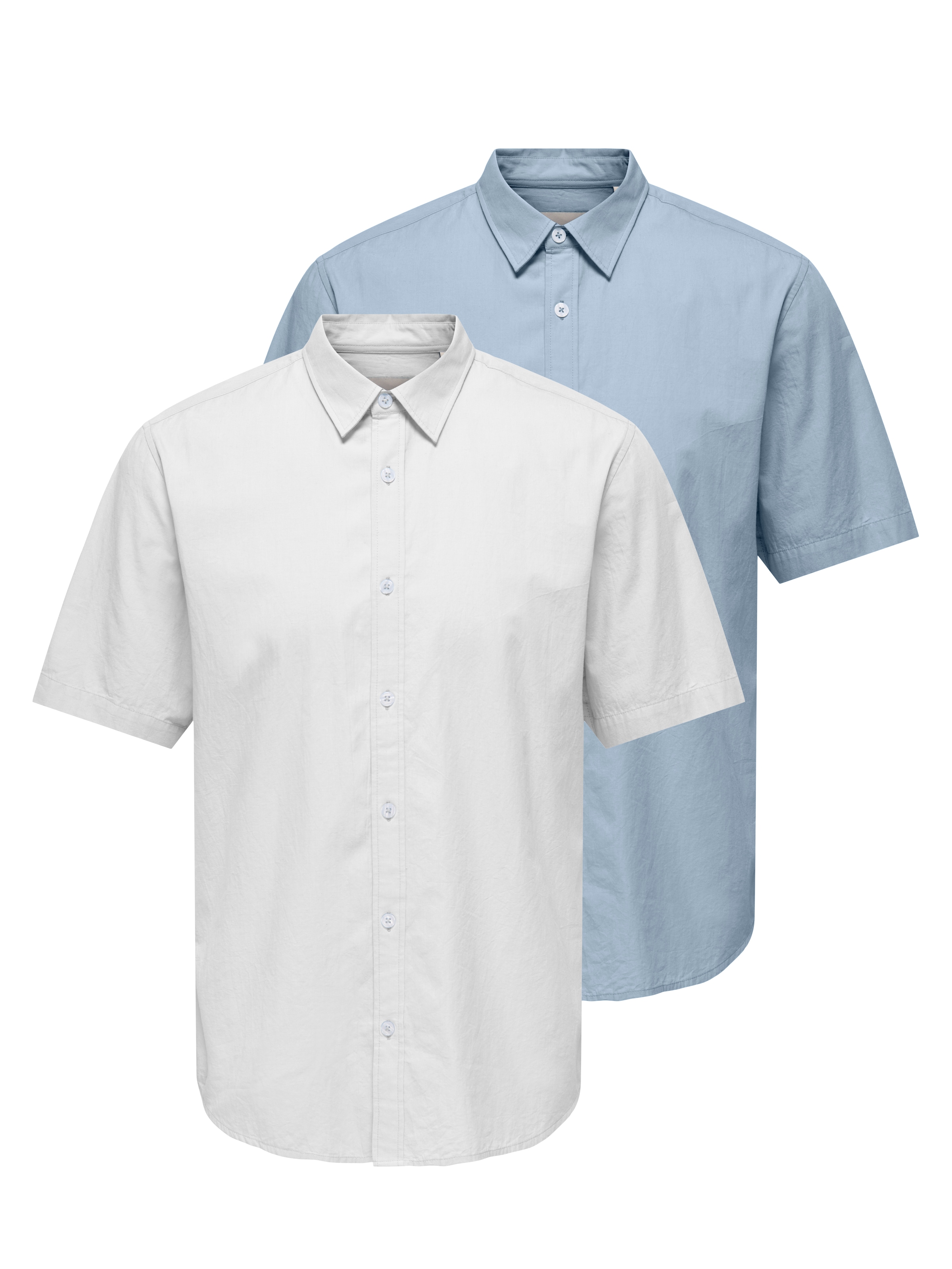 ONLY & SONS Kurzarmhemd "ONSFLORIA LIFE SS POPLIN SHIRT 2-PKT OTL" Packung, günstig online kaufen