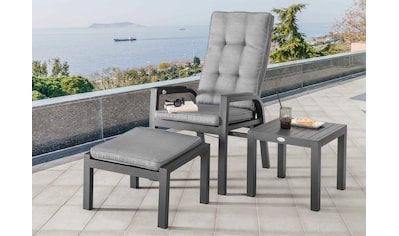 Balkonset »CAPRI«, (Set, 5 tlg.), Aluminium, 1 Sessel, 1 Fußhocker, 1 Beistelltisch...