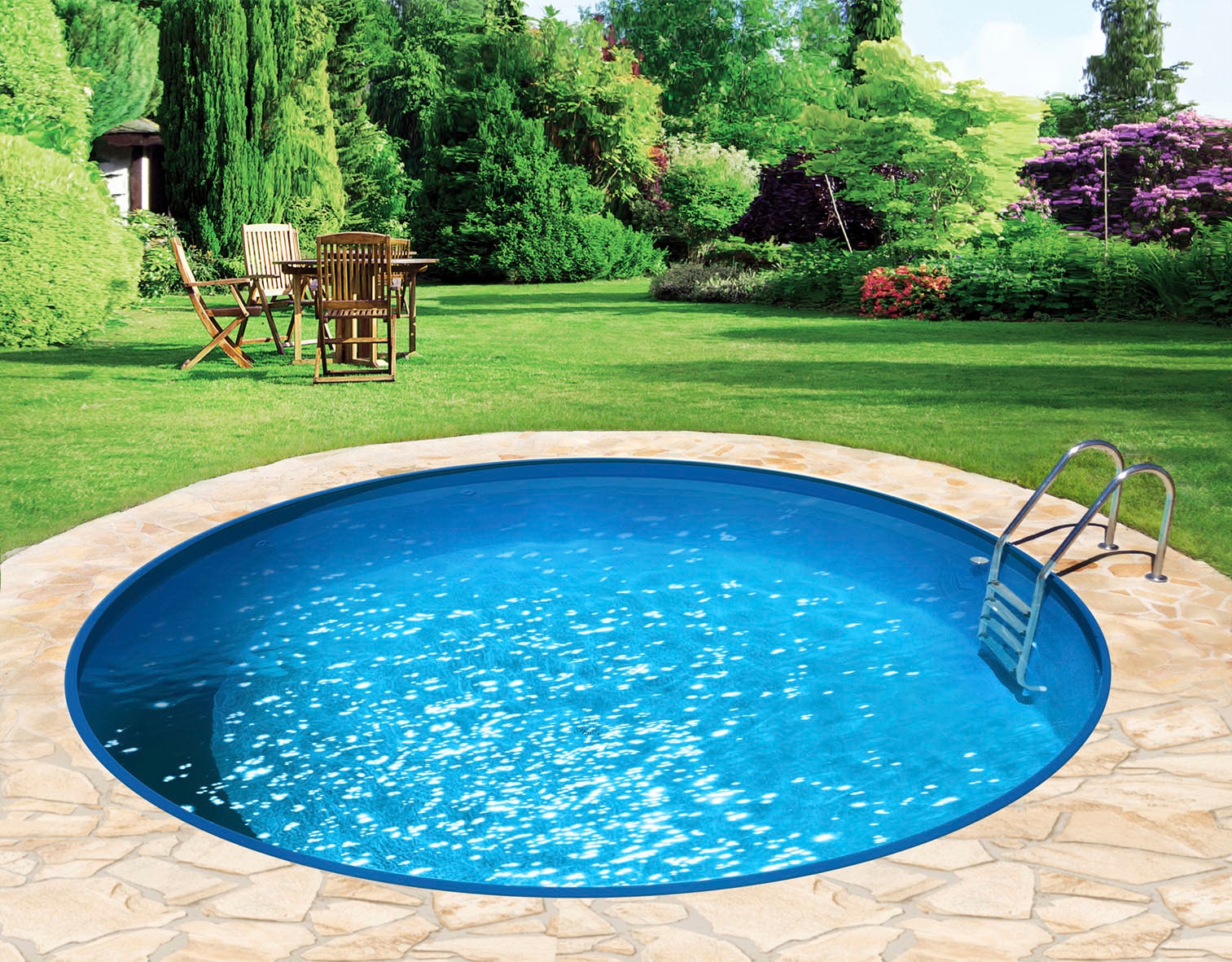 my POOL BWT Rundpool »mit automatischem Akku-Bodensauger BC100+«, (Komplett-Set, 8 tlg.), Tiefe 1,20 m, in zwei verschiedenen Größen erhältlich