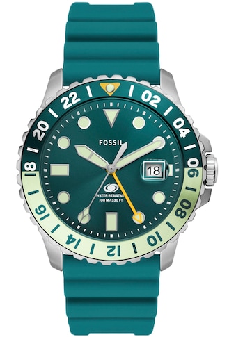 Quarzuhr »FOSSIL BLUE GMT, FS5992«, Armbanduhr, Herrenuhr, Datum, analog