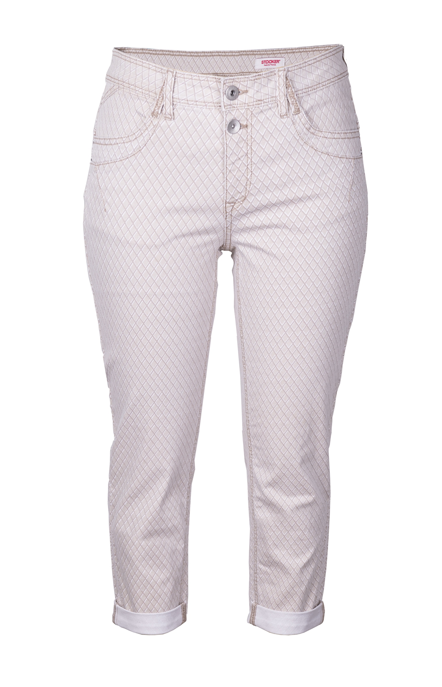 STOOKER WOMEN "LIMA Boyfriend Fit Capri" Boyfriend Fit Casual Twill Capri Hose für Damen