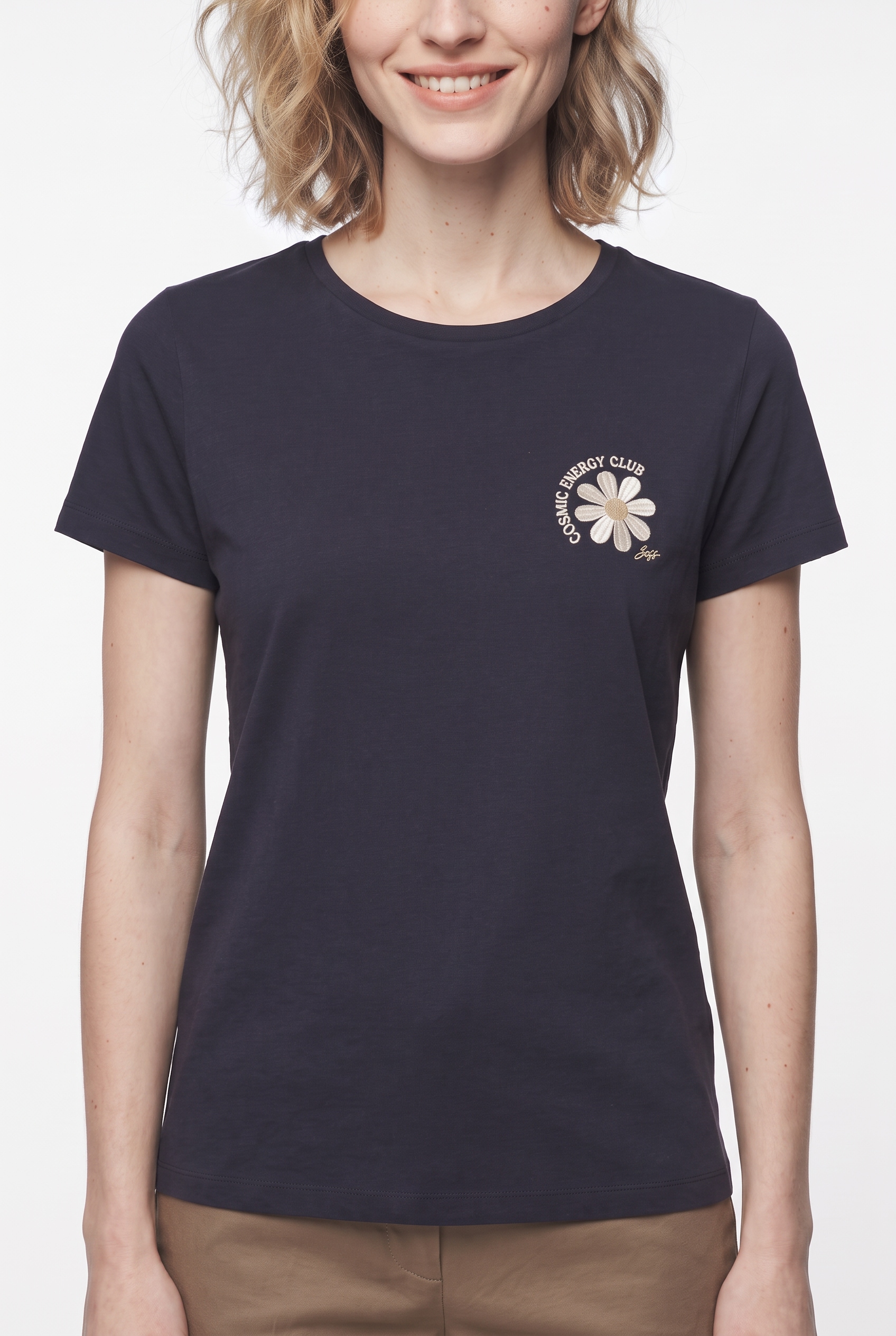 BOSS ORANGE T-Shirt »Elove Premium Damenmode« mit Stickerei, Slim Fit