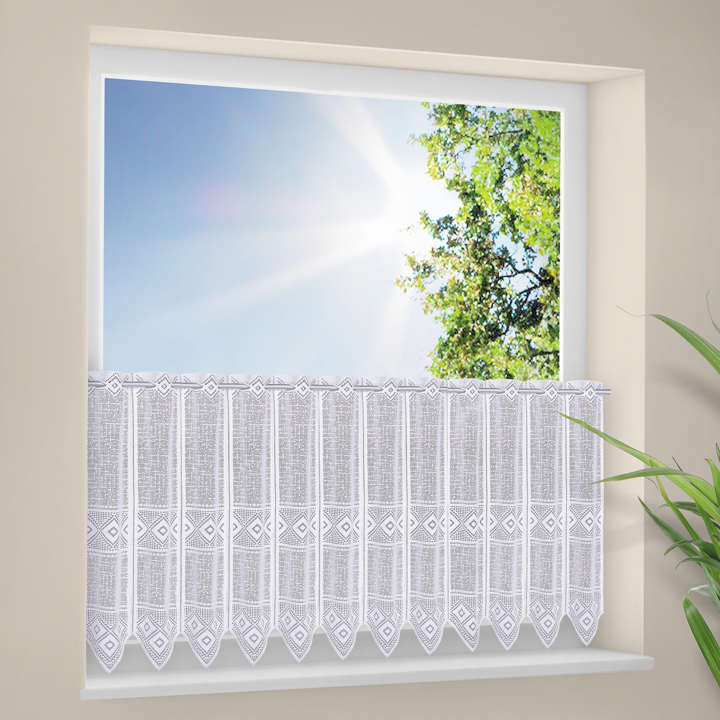 Gerster Scheibengardine "PAULINA" Stangendurchzug 1 Stk. tlg. günstig online kaufen