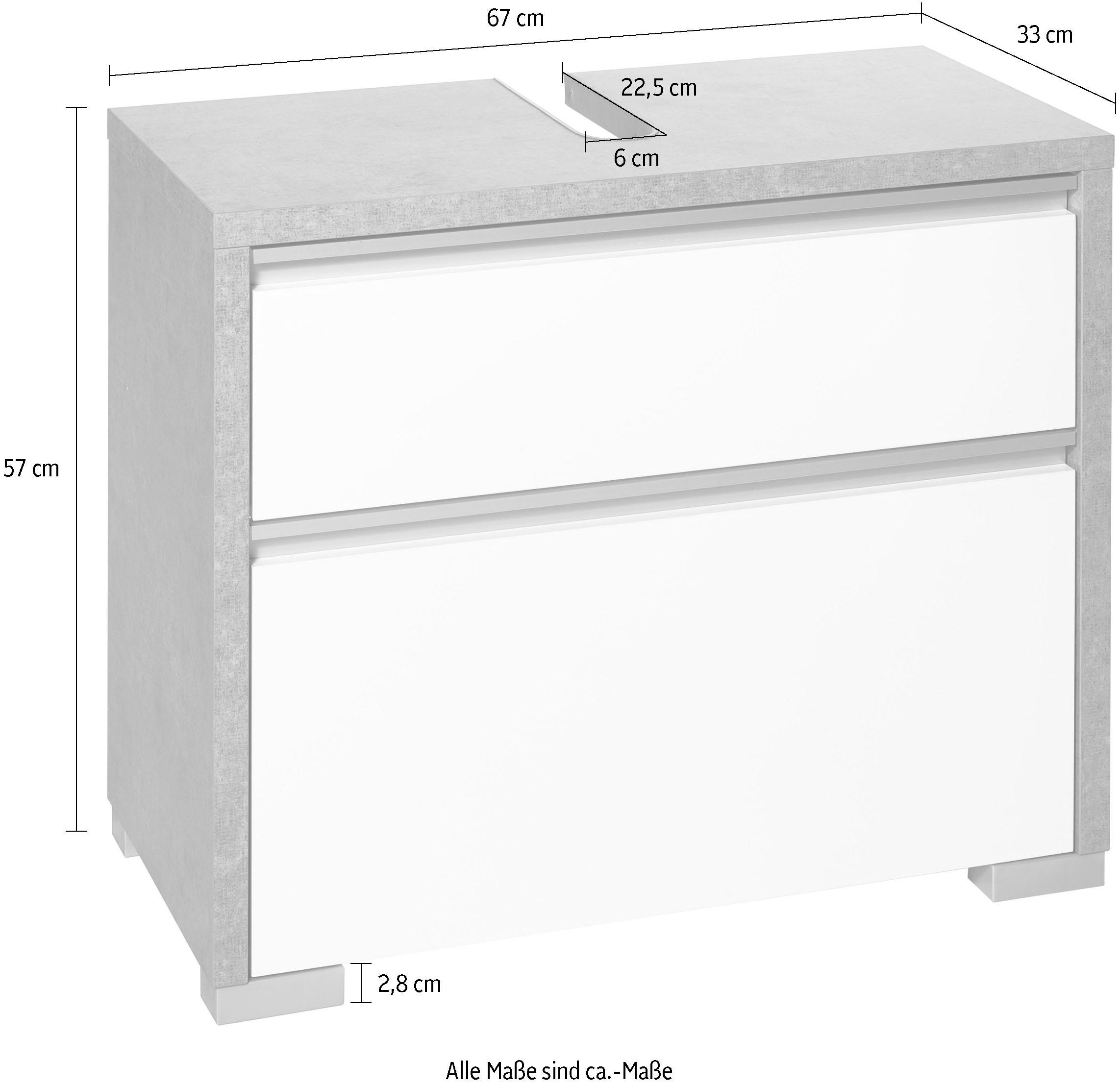 Schildmeyer Waschbeckenunterschrank 67 cm »Bello«, BAUR Breite kaufen 