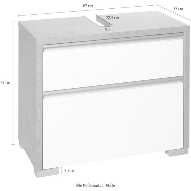 Schildmeyer Waschbeckenunterschrank »Bello«, Breite 67 cm kaufen | BAUR