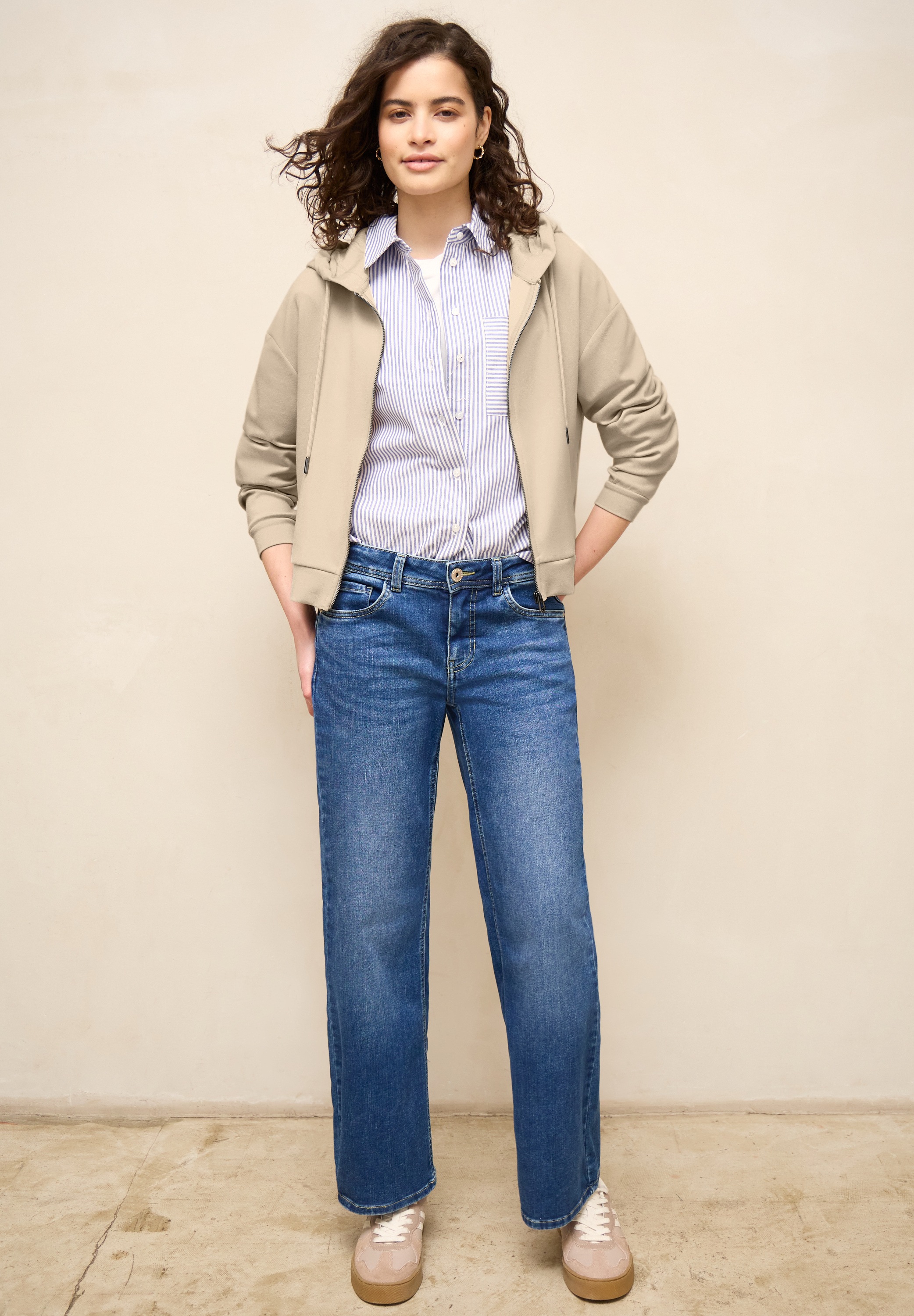 STREET ONE STUDIO Sweatjacke mit Kapuze