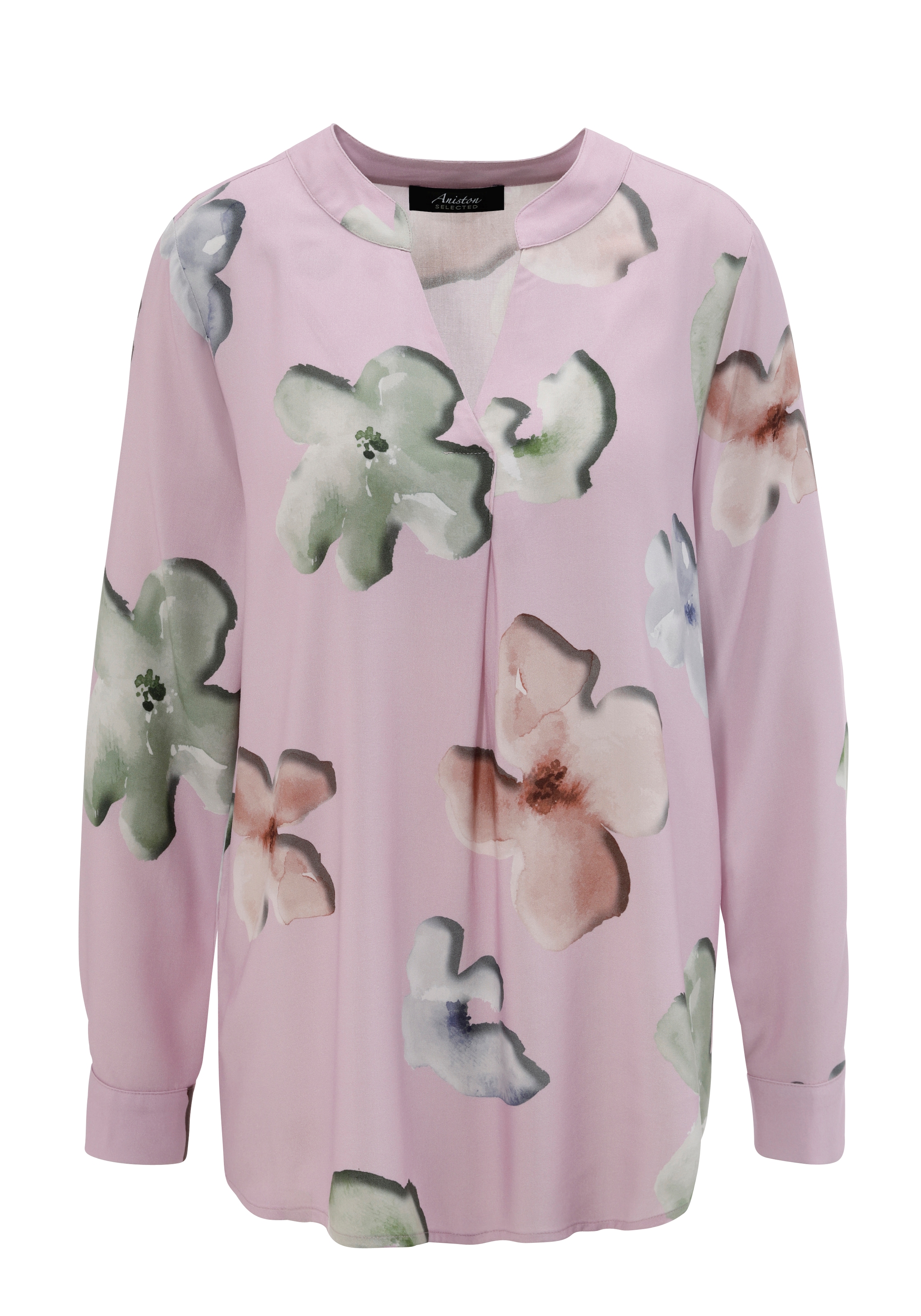 Aniston SELECTED Schlupfbluse, mit ausdrucksvollen und malerischen Blumendruck - NEUE KOLLEKTION