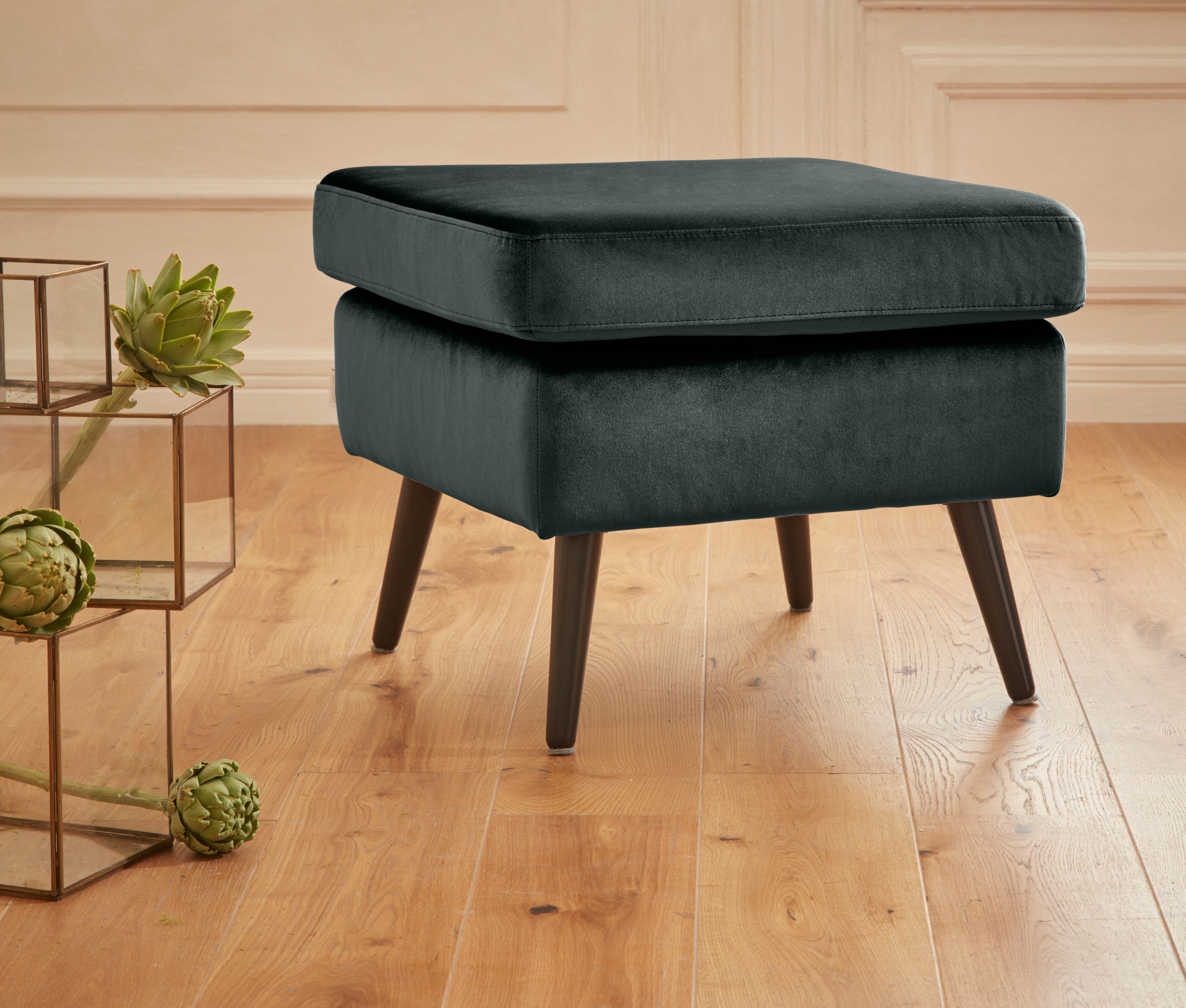 OTTO home Hocker "Salla" Bezug auch in Luxus-Microfaser in Teddyfelloptik