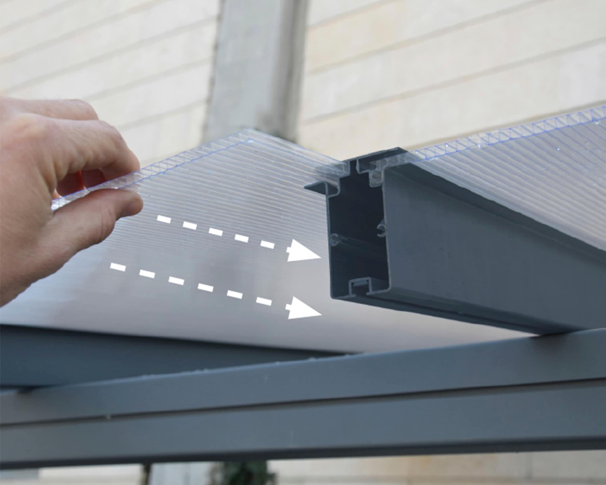 Palram - Canopia Terrassendach »Sierra«, grau, UV-beständig