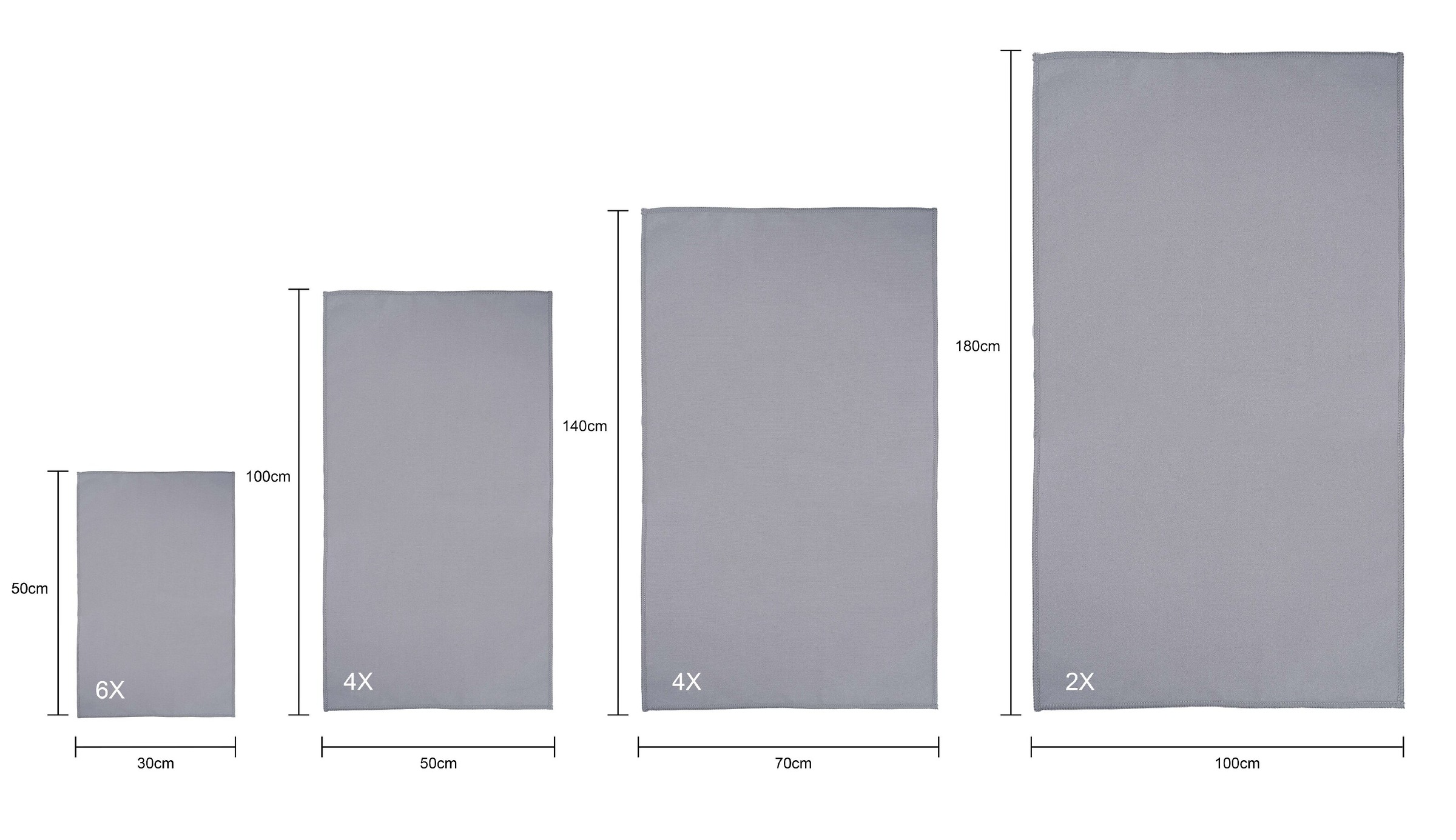 OTTO home Handtücher »Leoa, diverse Größen, Sporthandtuch, Reisehandtuch, Strandtuch« sehr leicht, kompakt, schnelltrocknend, Mikrofaser mit Kontrastnaht