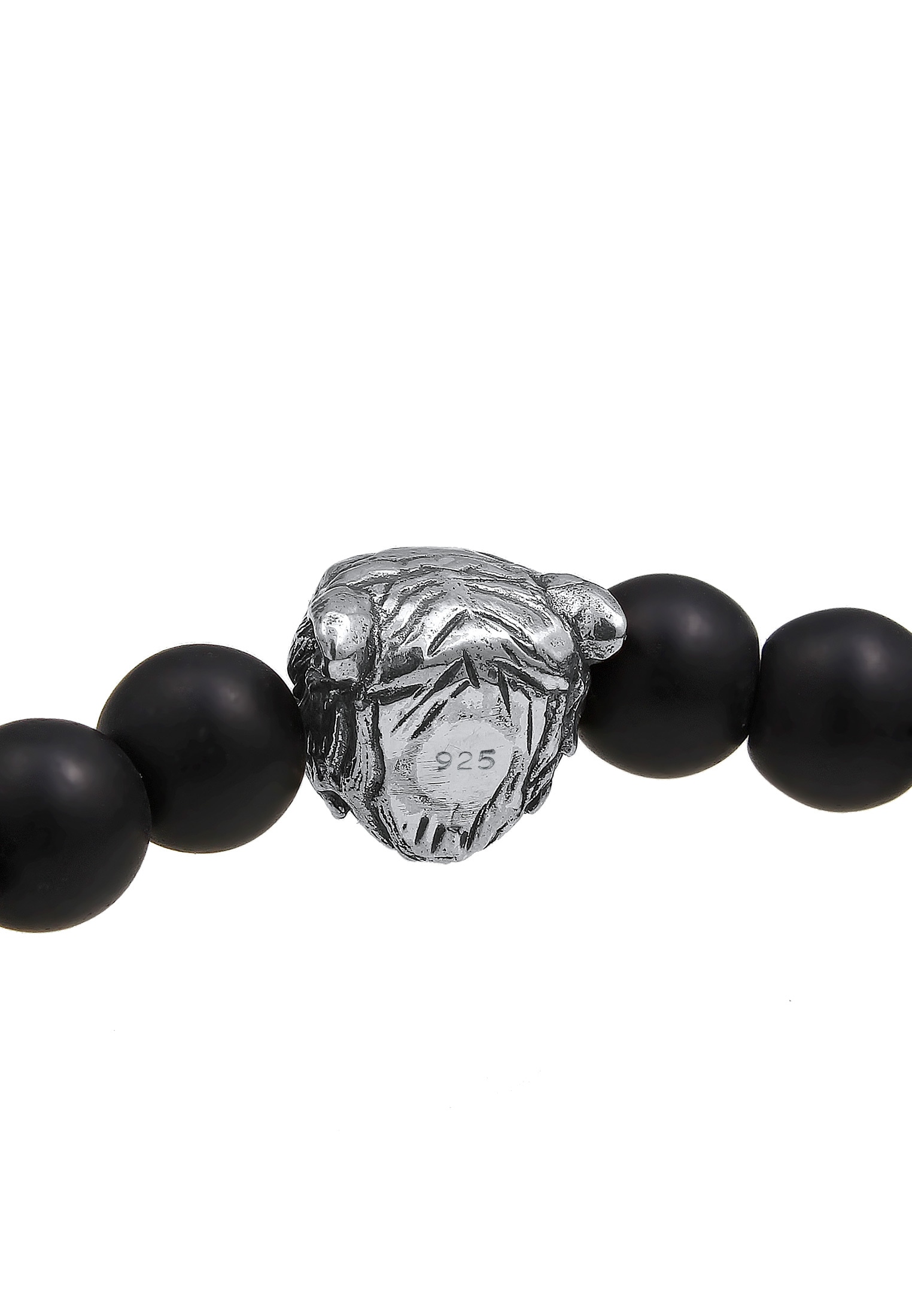 Kuzzoi Edelsteine kaufen Black ▷ Onyx BAUR »Herren Silber« Kopf 925 | Armband Tiger