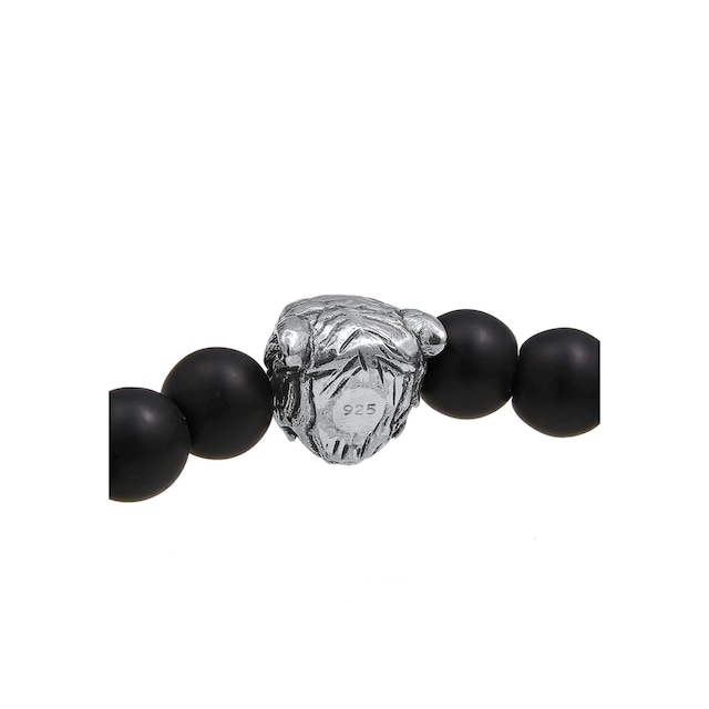 Kuzzoi Armband »Herren Tiger Kopf Onyx Edelsteine Black 925 Silber« ▷  kaufen | BAUR