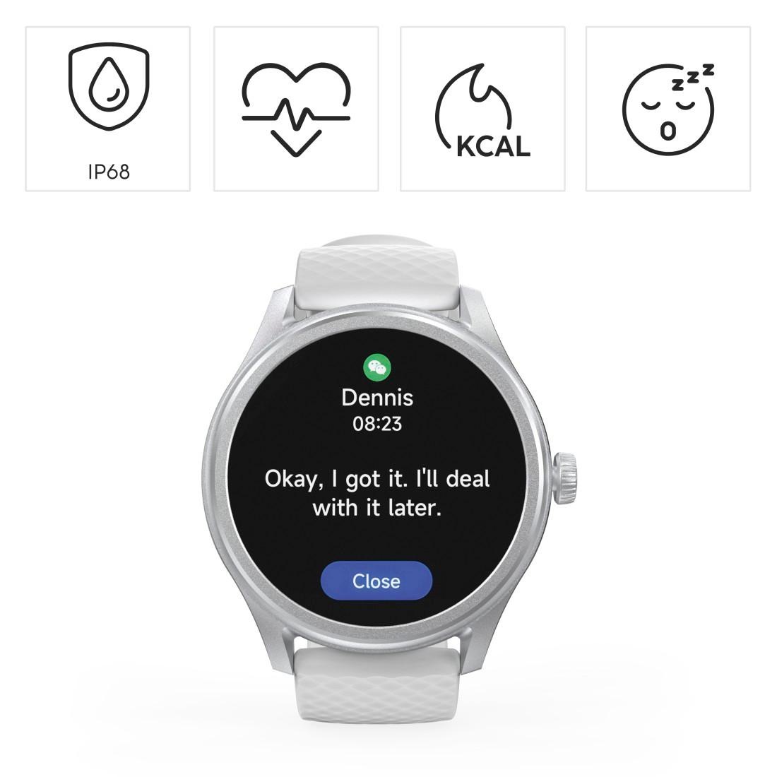 Hama Smartwatch »Smartwatch 1,38“ (Anruffunktion, WhatsApp etc., Schlafmonitor, IP68)«, (/ 1,38 Zoll),)
