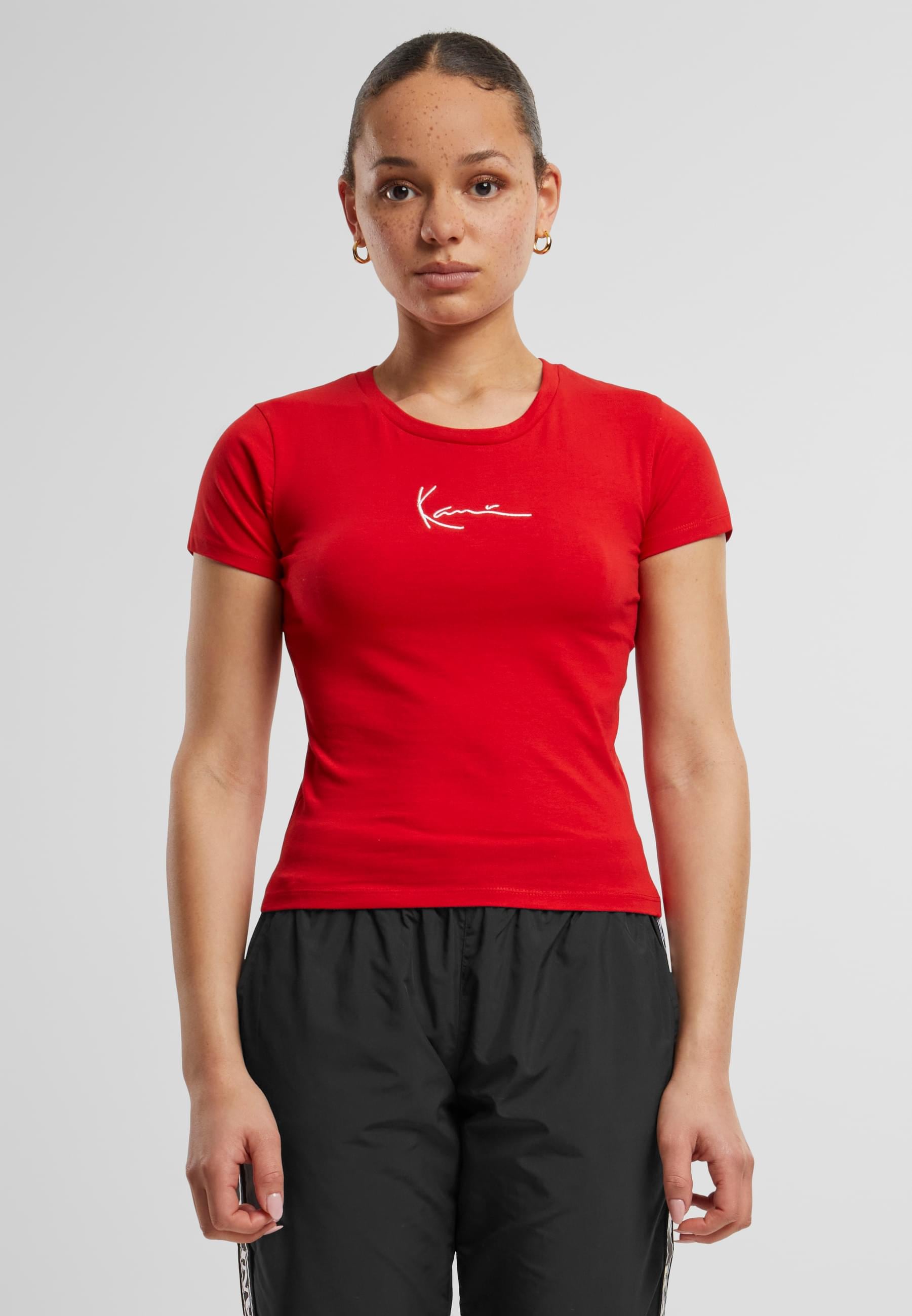 Karl Kani T-Shirt »Karl Kani Damen KKWQ22002RED Small Signature Short Tee«, (1 tlg.)