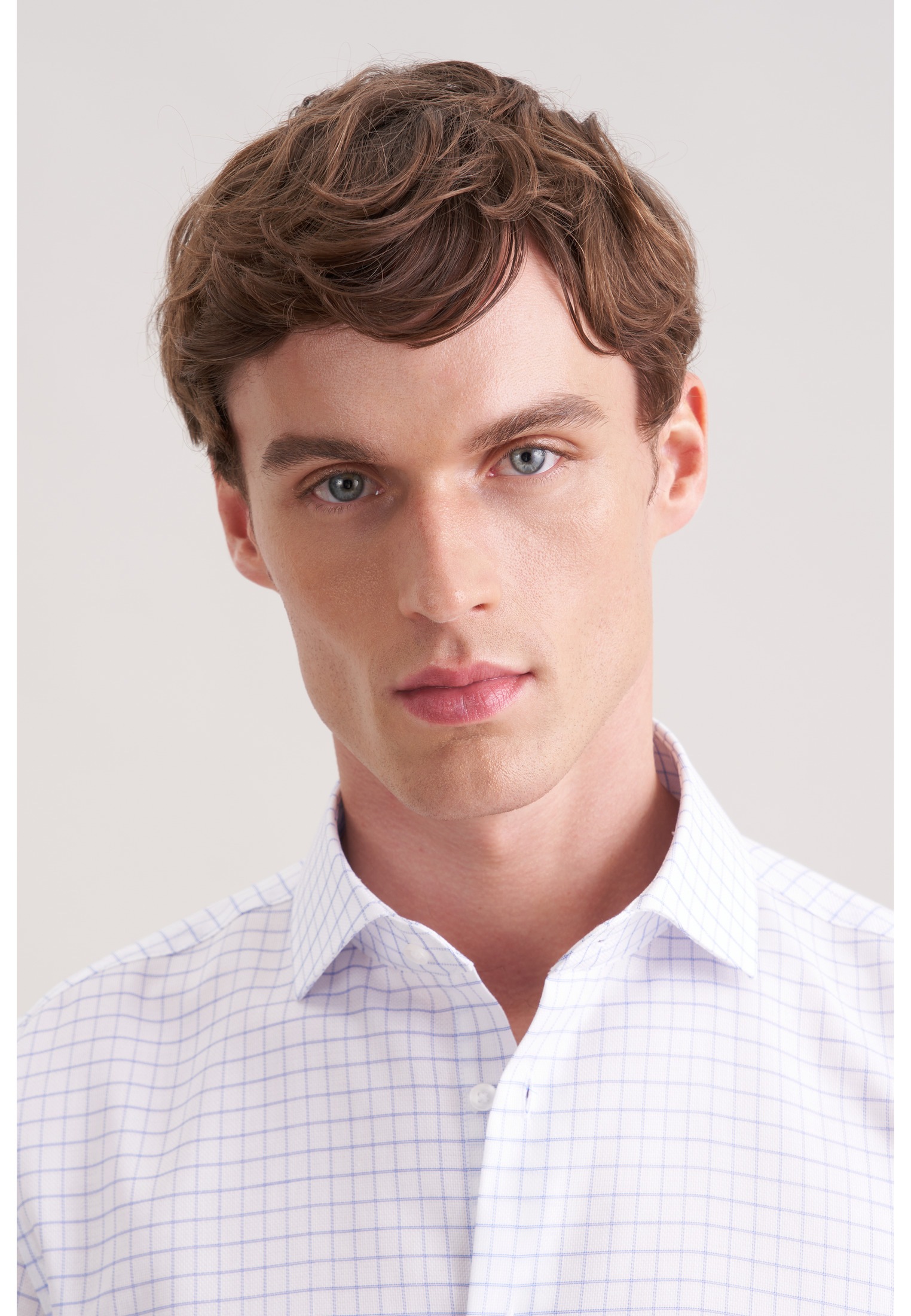 Thumbnail - seidensticker Businesshemd "Schwarze Rose" Shaped 1/1 Kentkragen Karo