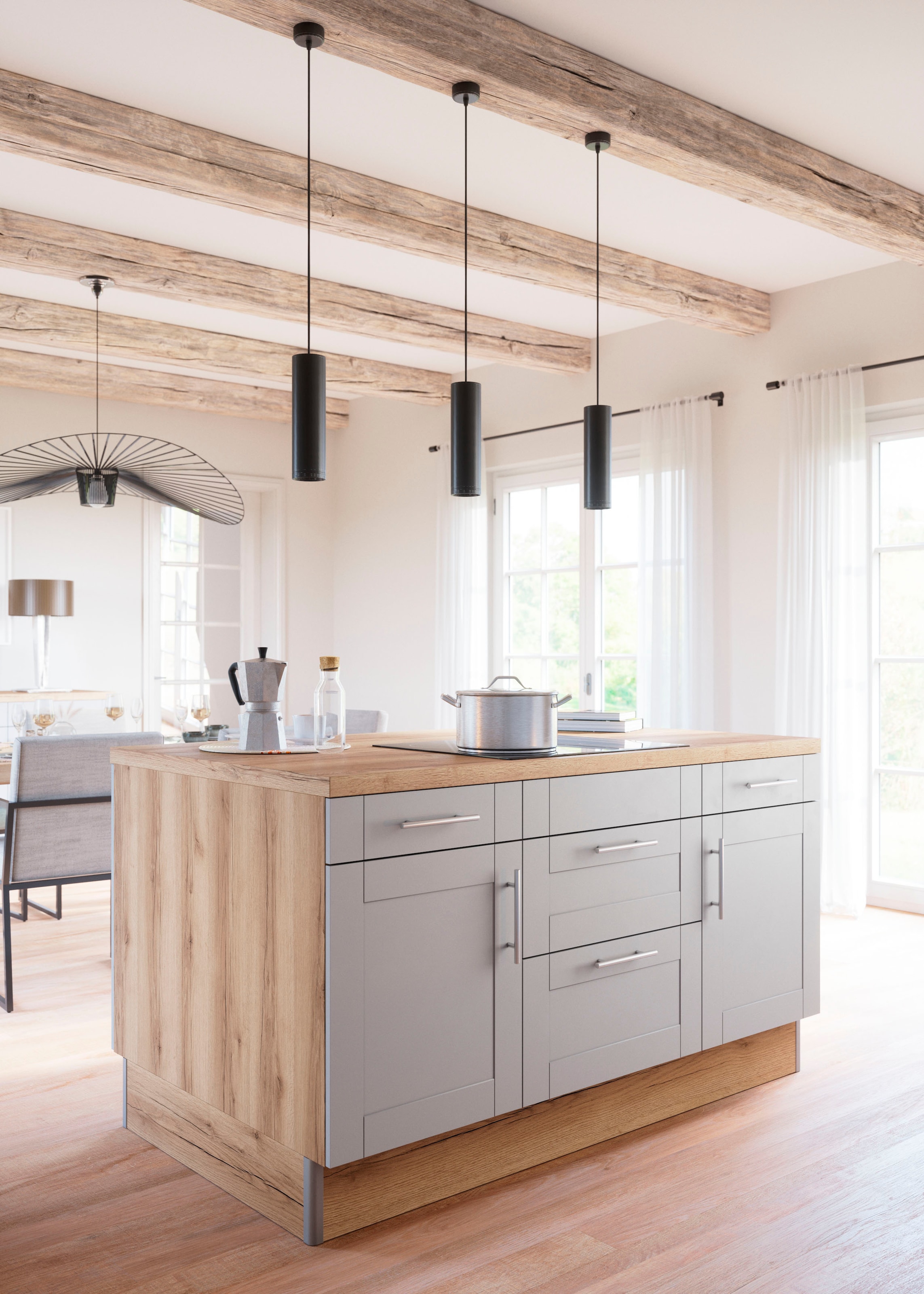 KOCHSTATION Kochinsel "KS-Ahus" Kücheninsel, Breite 160 cm, wahlw. mit E-Ge günstig online kaufen