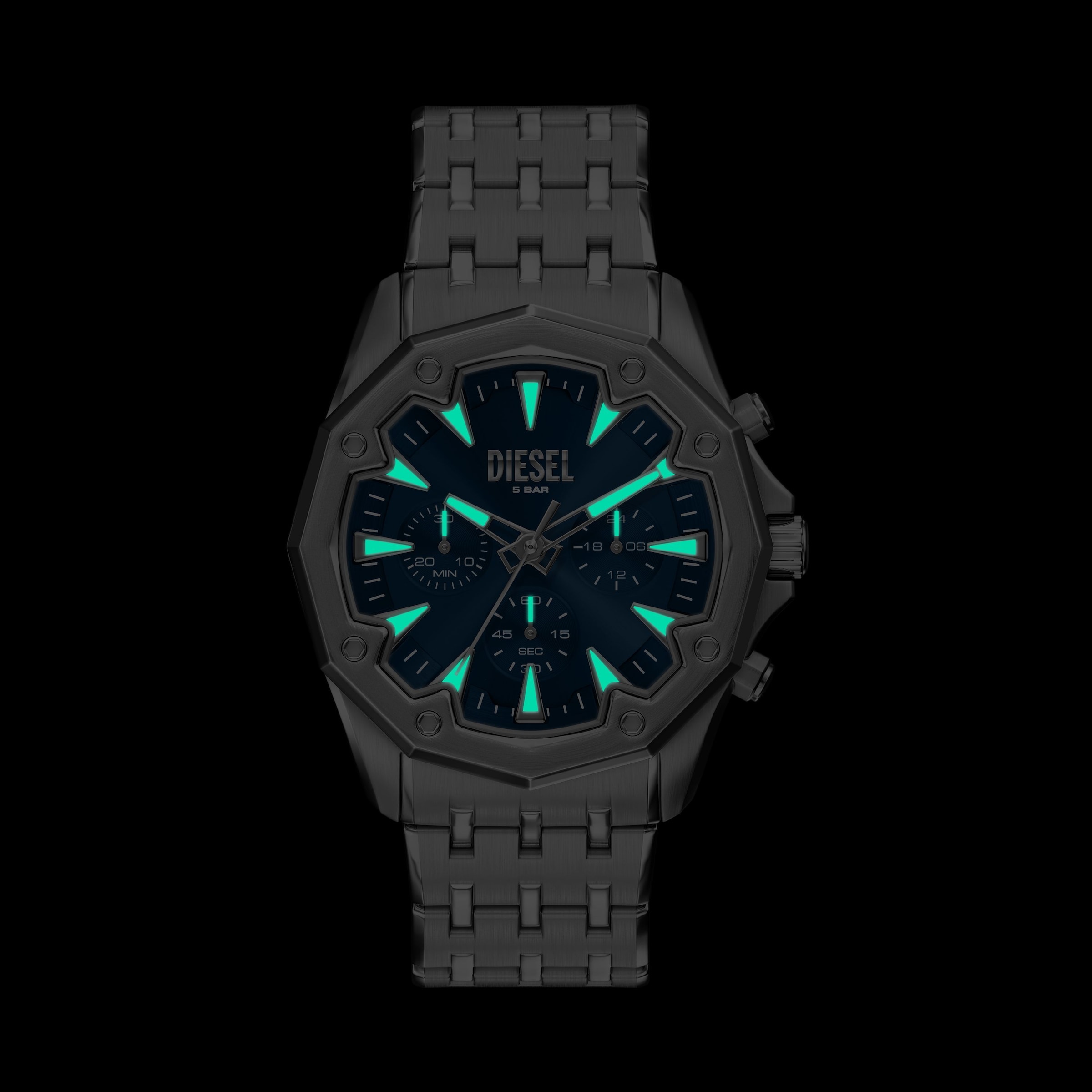 Diesel Chronograph »STINGER« Quarzuhr, Armbanduhr, Herrenuhr, Edelstahlarmband, analog