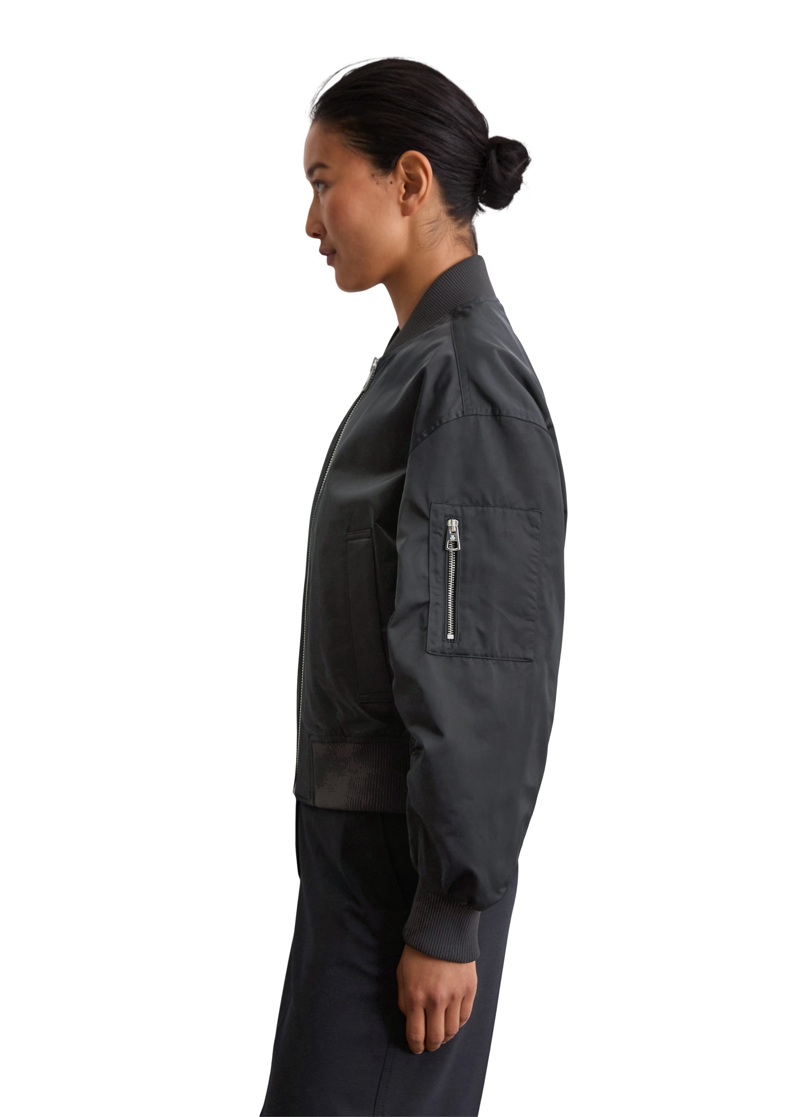 Marc O'Polo Outdoorjacke »aus recyceltem Shiny-Polyester-Twill«, ohne Kapuze