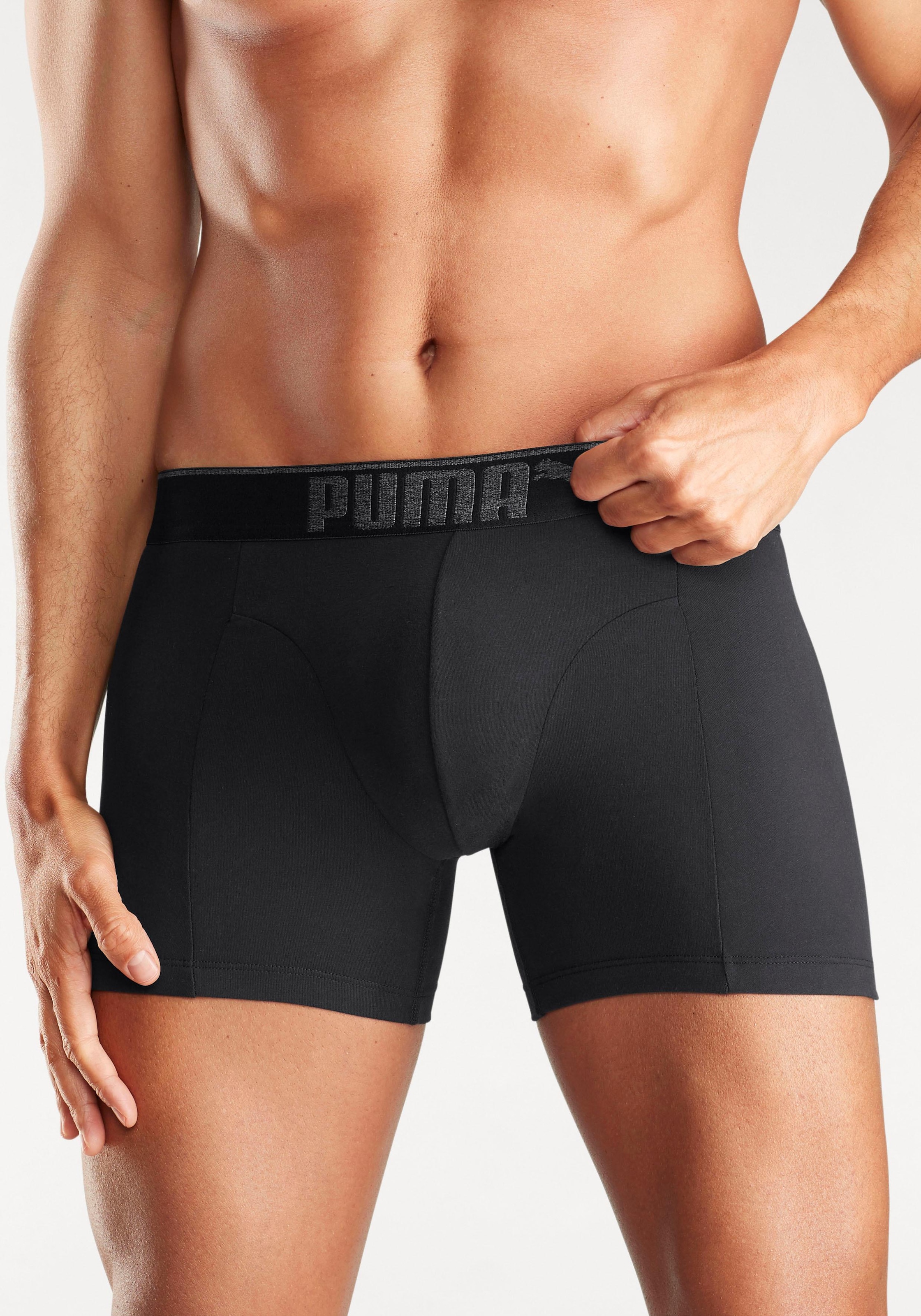 PUMA Boxershorts »Lifestyle Sueded Cotton Boxer 3P«, (Packung, 3 St.)