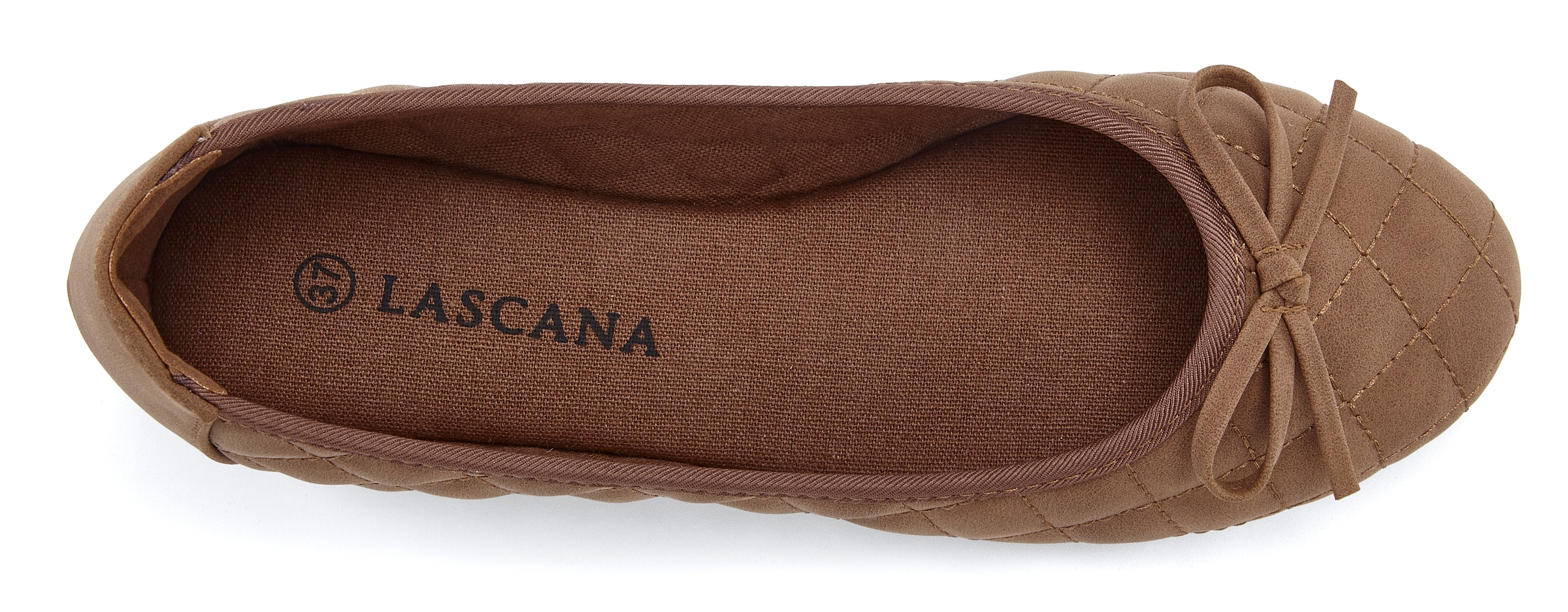 LASCANA Ballerina »Slipper, Schlüpfschuh«, mit Schleifenapplikation VEGAN