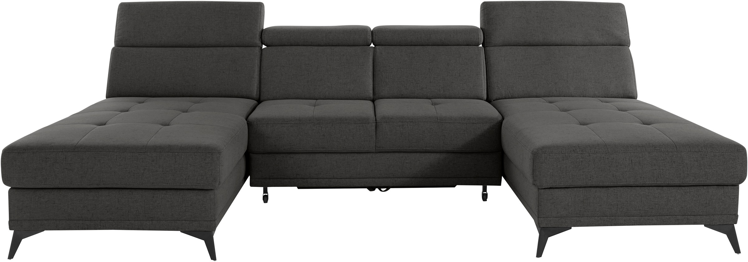 Home affaire Wohnlandschaft "Cardiz U-Form" inkl.Kopfteilverstellung und Fe günstig online kaufen