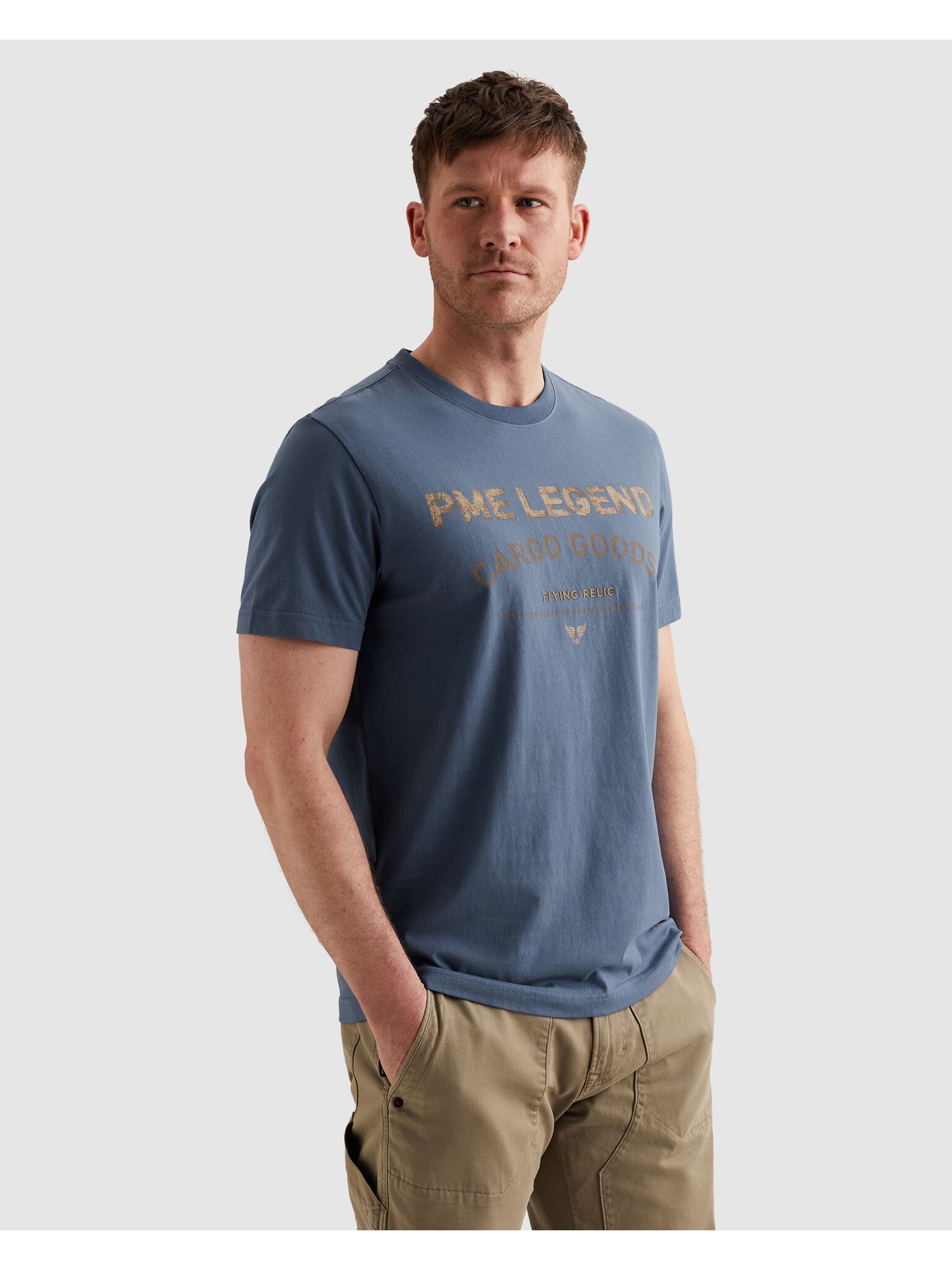 Pme Legend T-Shirt "Short Sleeve R-neck Single Jersey Graphic" Mit Logo Print