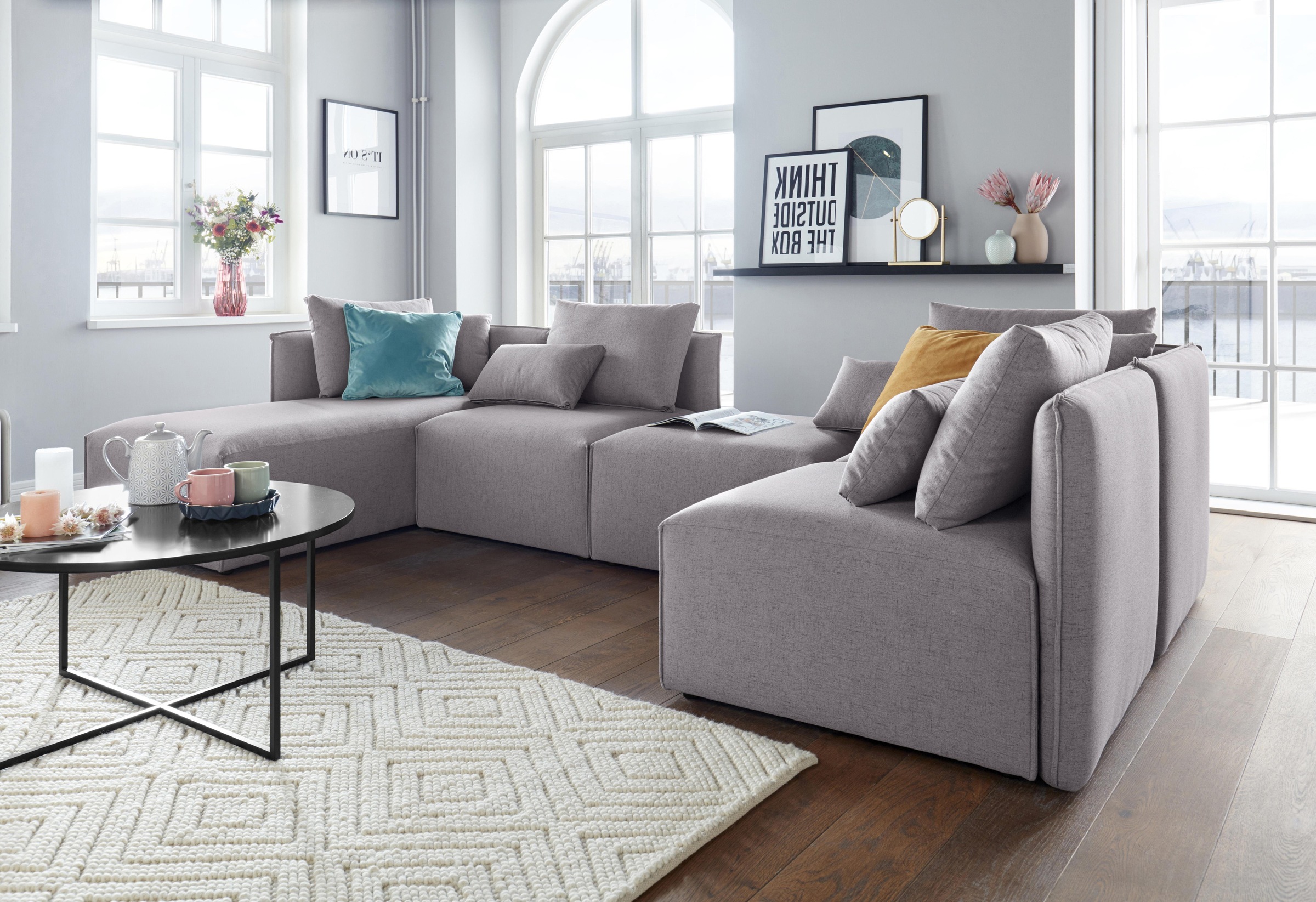 OTTO home Wohnlandschaft "Nöre U-Form" 5 Teile, in vielen Bezugsqualitäten günstig online kaufen