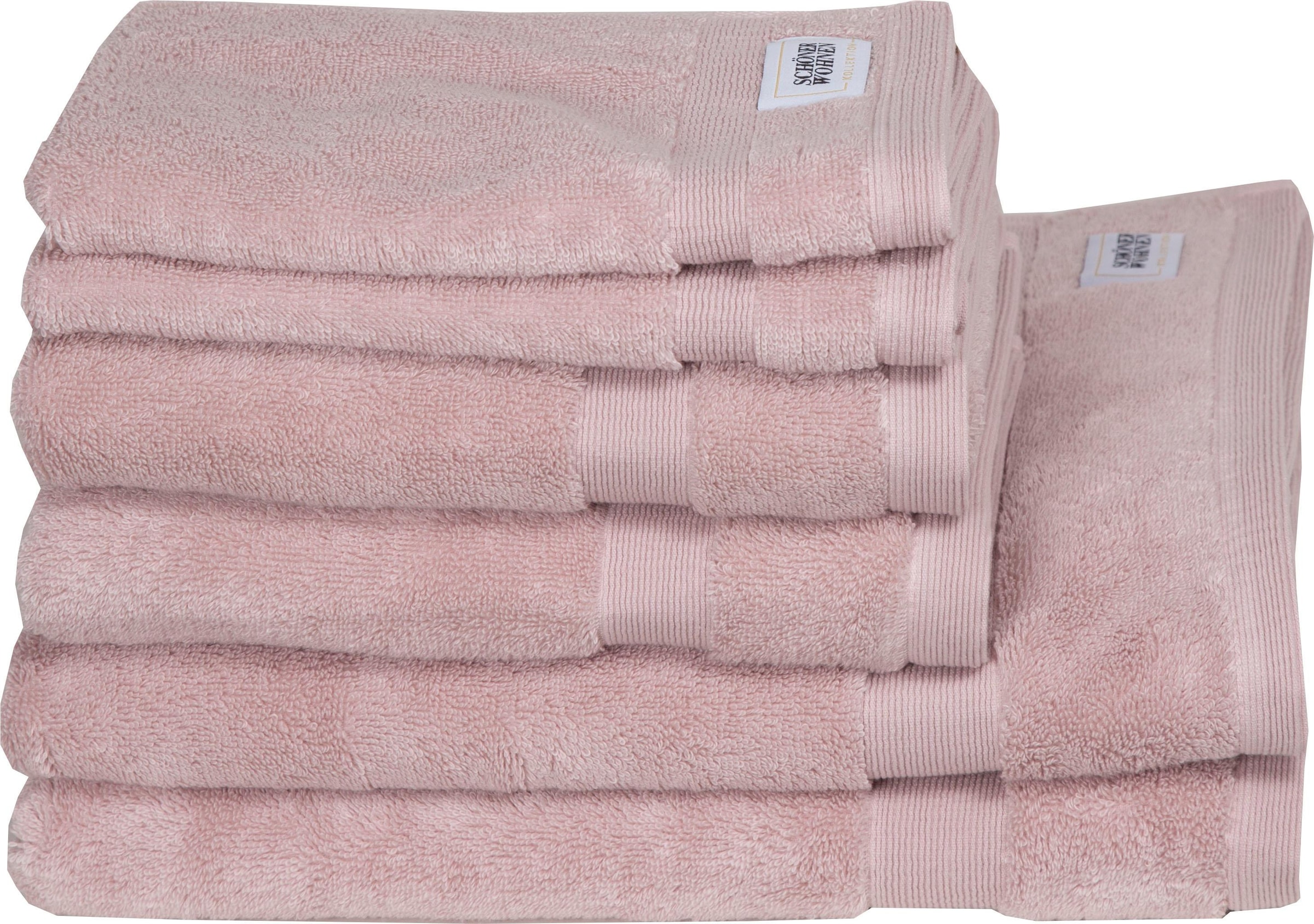 Set schnell tlg., | Rechnung »Cuddly«, WOHNEN-Kollektion 6 Set, auf Handtuch trocknende Frotteevelours, SCHÖNER Airtouch-Qualität BAUR