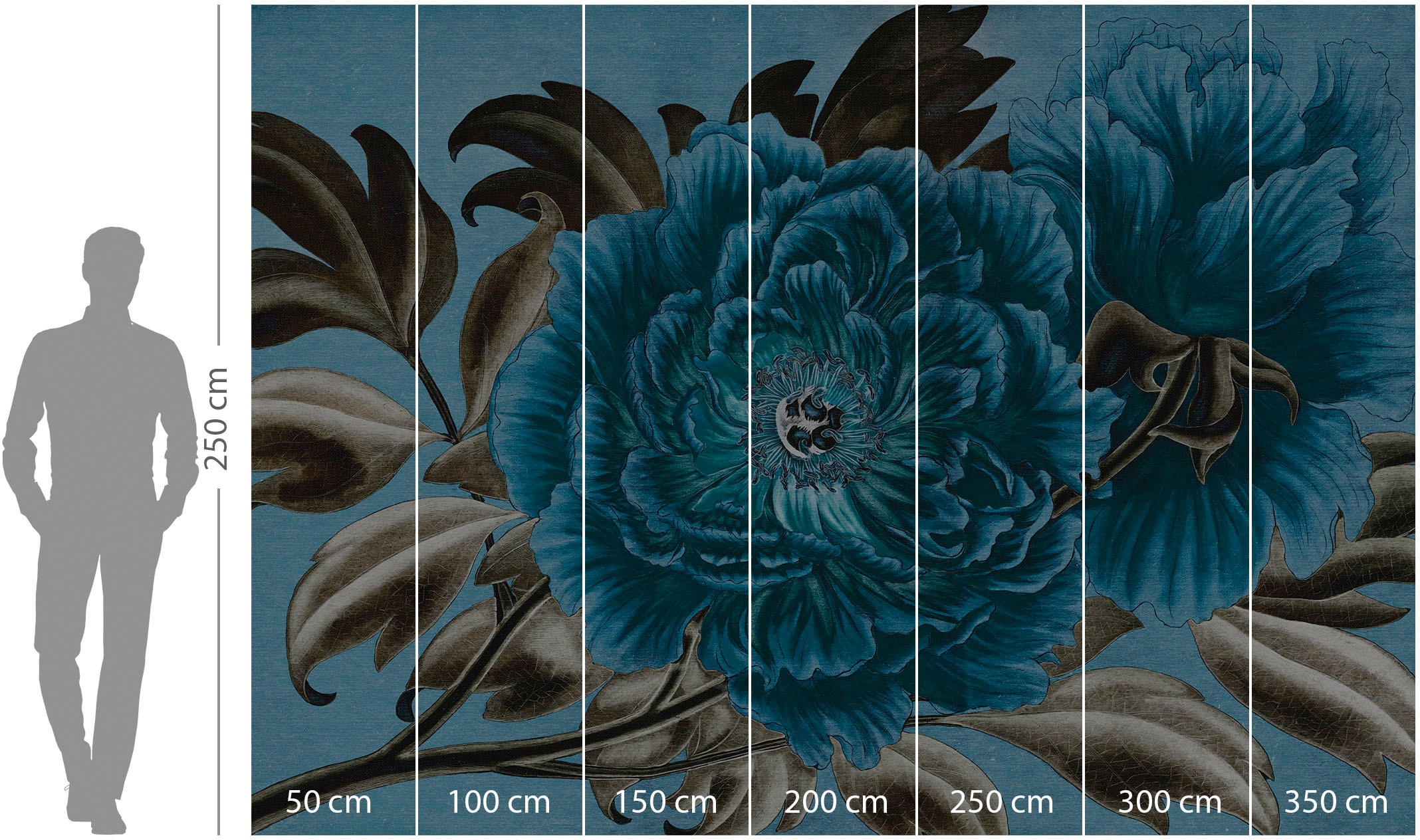 Komar Vliestapete »Royal Peony«, 350x250 cm (Breite x Höhe)