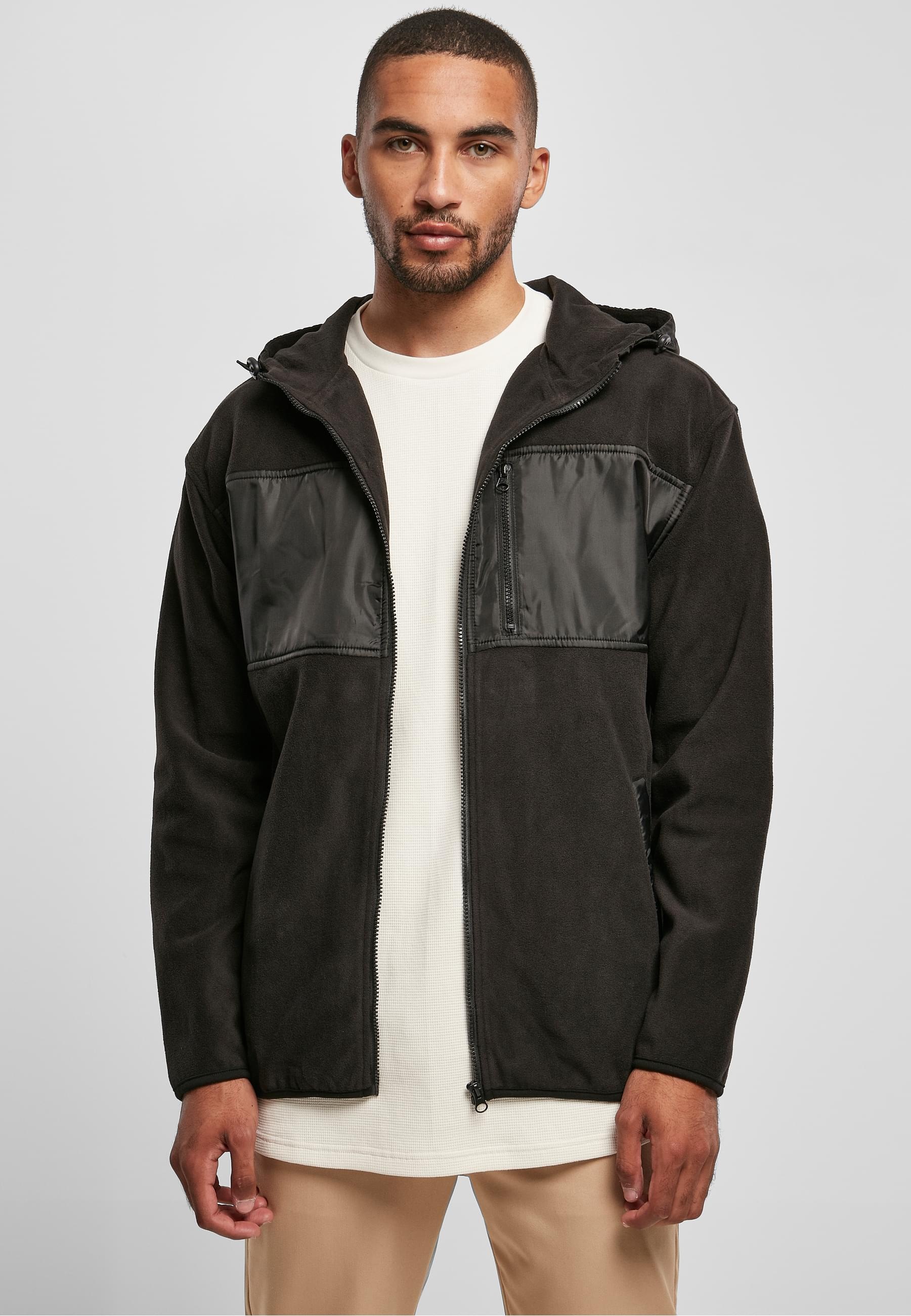 URBAN CLASSICS Winterjacke »Urban Classics Herren Hooded Micro Fleece Jacket«, (1 St.), mit Kapuze