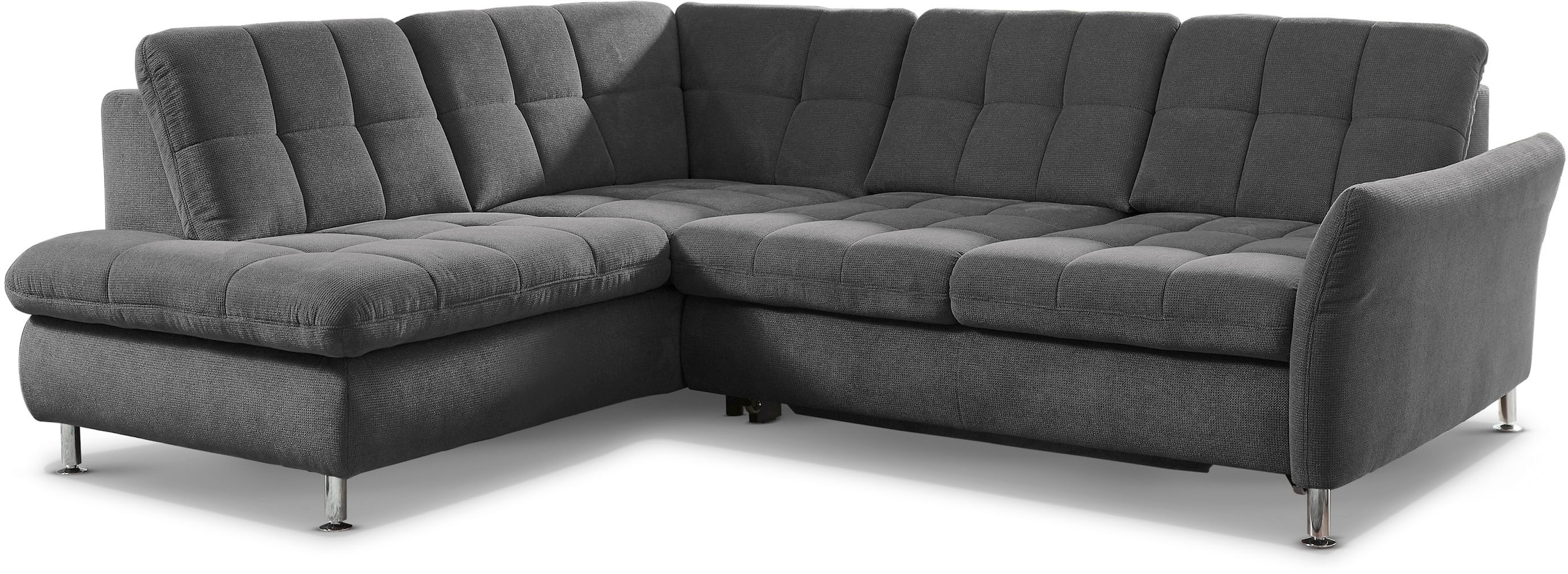 Die PlanBar Ecksofa "MP-IN20016 L-Form mit Kaltschaum-Polsterung" wahlweise mit Kopfstützen und Schlaffunktion