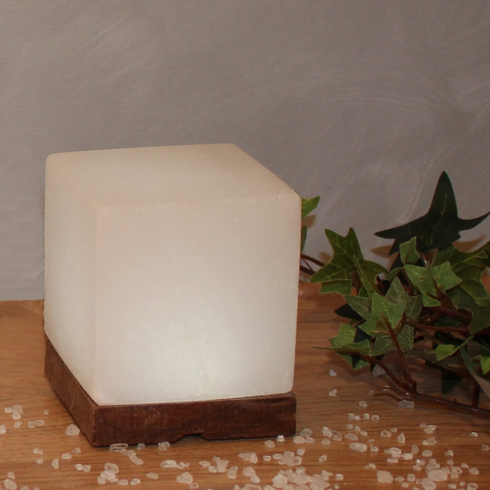 HIMALAYA SALT - Salzkristall »USB-Kubus«, Unikat, aus ca.9 bestellen DREAMS ein Salzkristall-Tischlampe | H: Handgefertigt jeder BAUR cm Stein