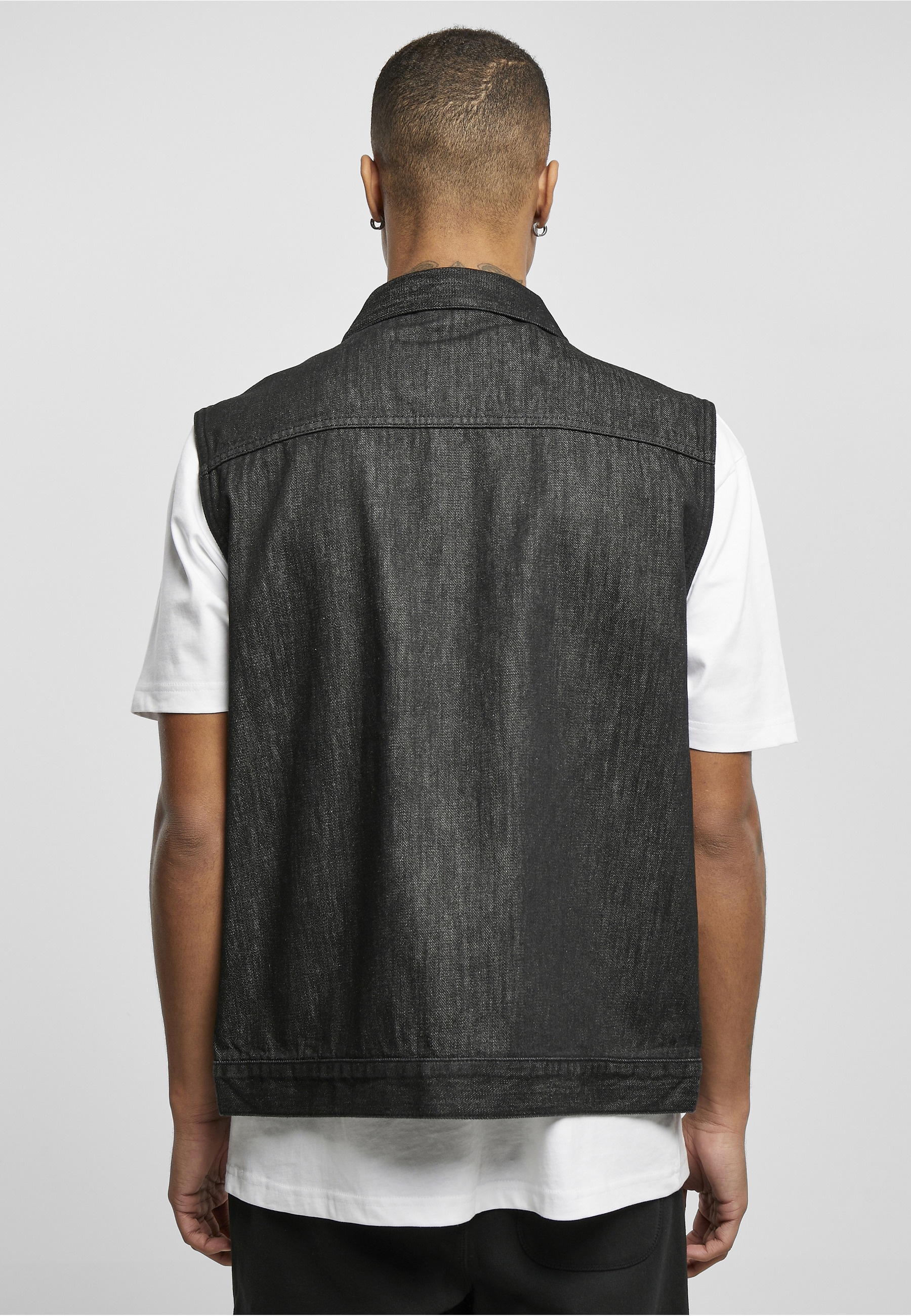 URBAN CLASSICS Jeansjacke »Urban Classics Herren Denim Vest« 1 Stk. tlg. ohne Kapuze