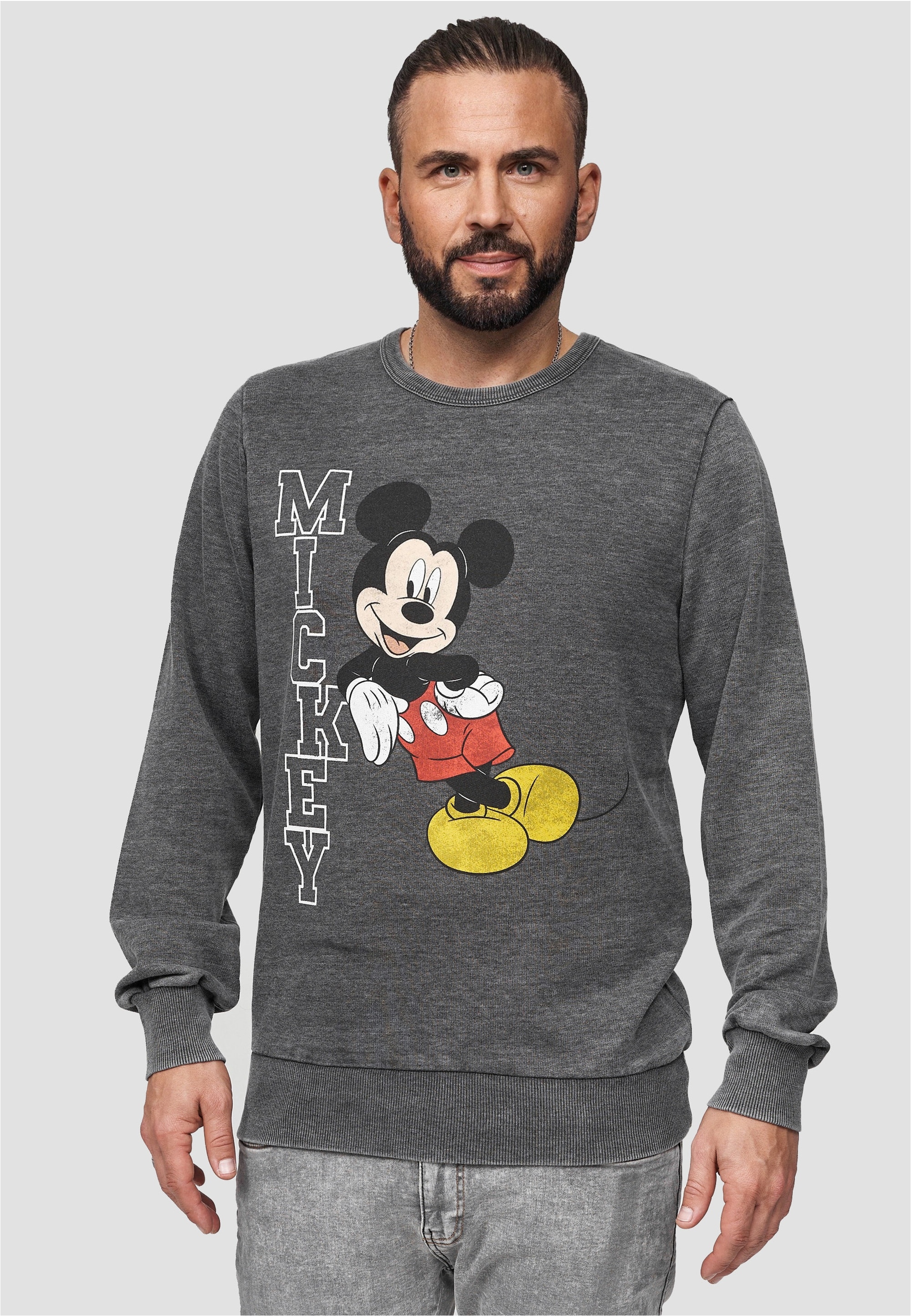 Recovered Sweatshirt "Disney Mickey Leaning" 1 Stk. tlg. mit niedlichem Fro günstig online kaufen