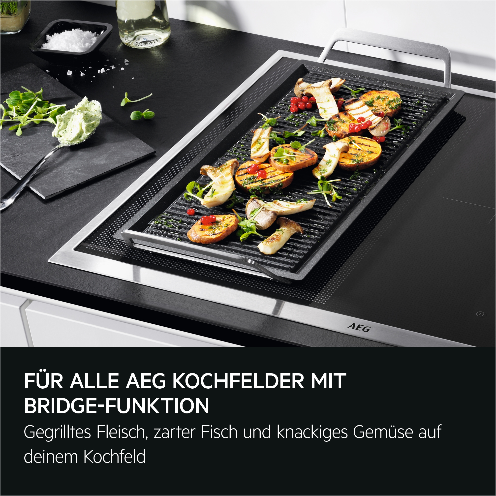 AEG Grillplattenaufsatz »Infinite Plancha-Grill A9HL33«, Verwandle dein Kochfeld in einen Grill