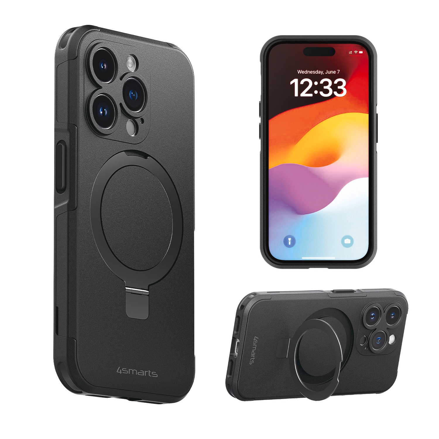 4smarts Backcover »Defend Case Magic Stand«, Apple iPhone 15 Pro, für iPhone 15 Pro