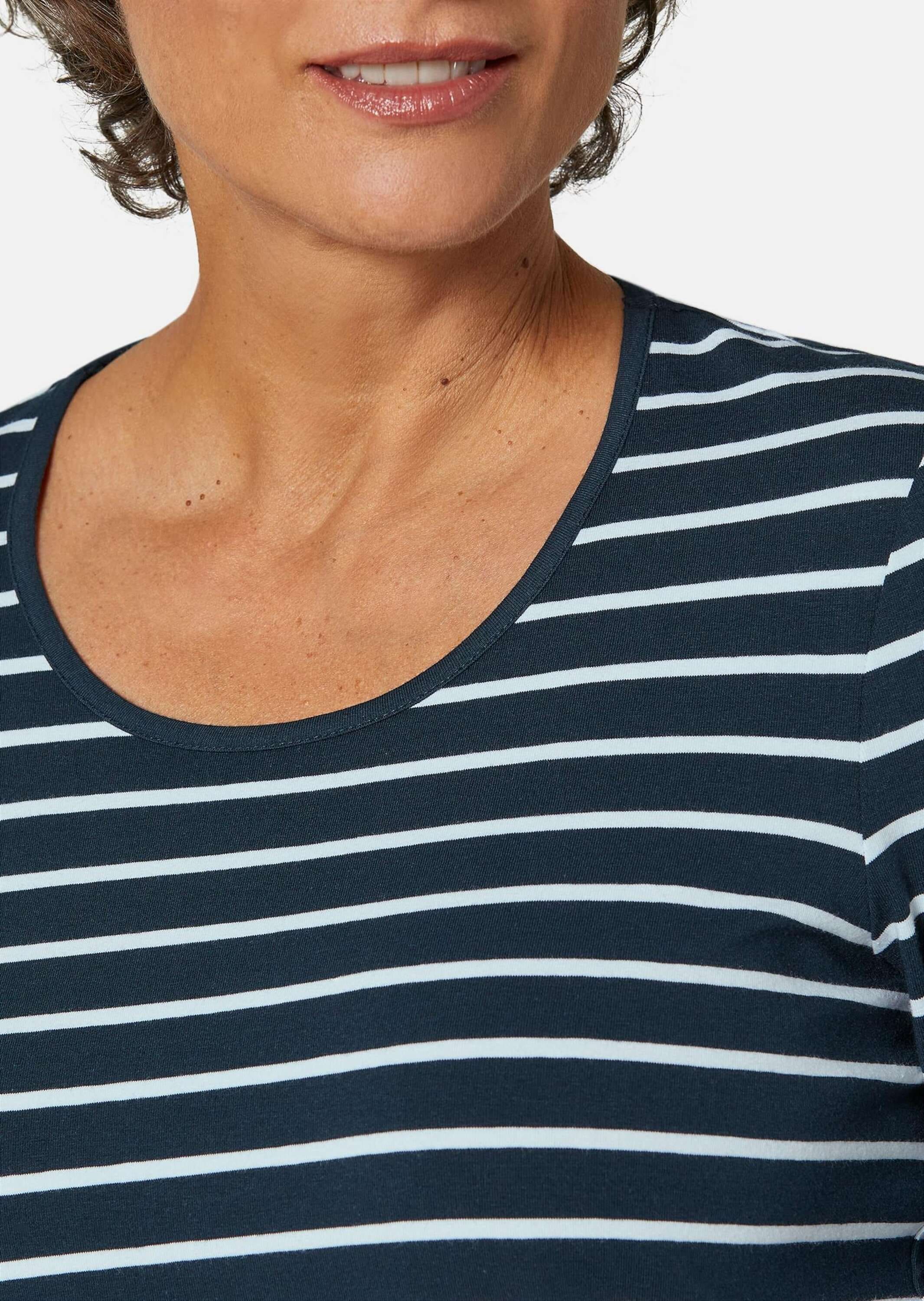 GOLDNER 3/4-Arm-Shirt »Ringelshirt Buntgewirktes Ringelshirt«
