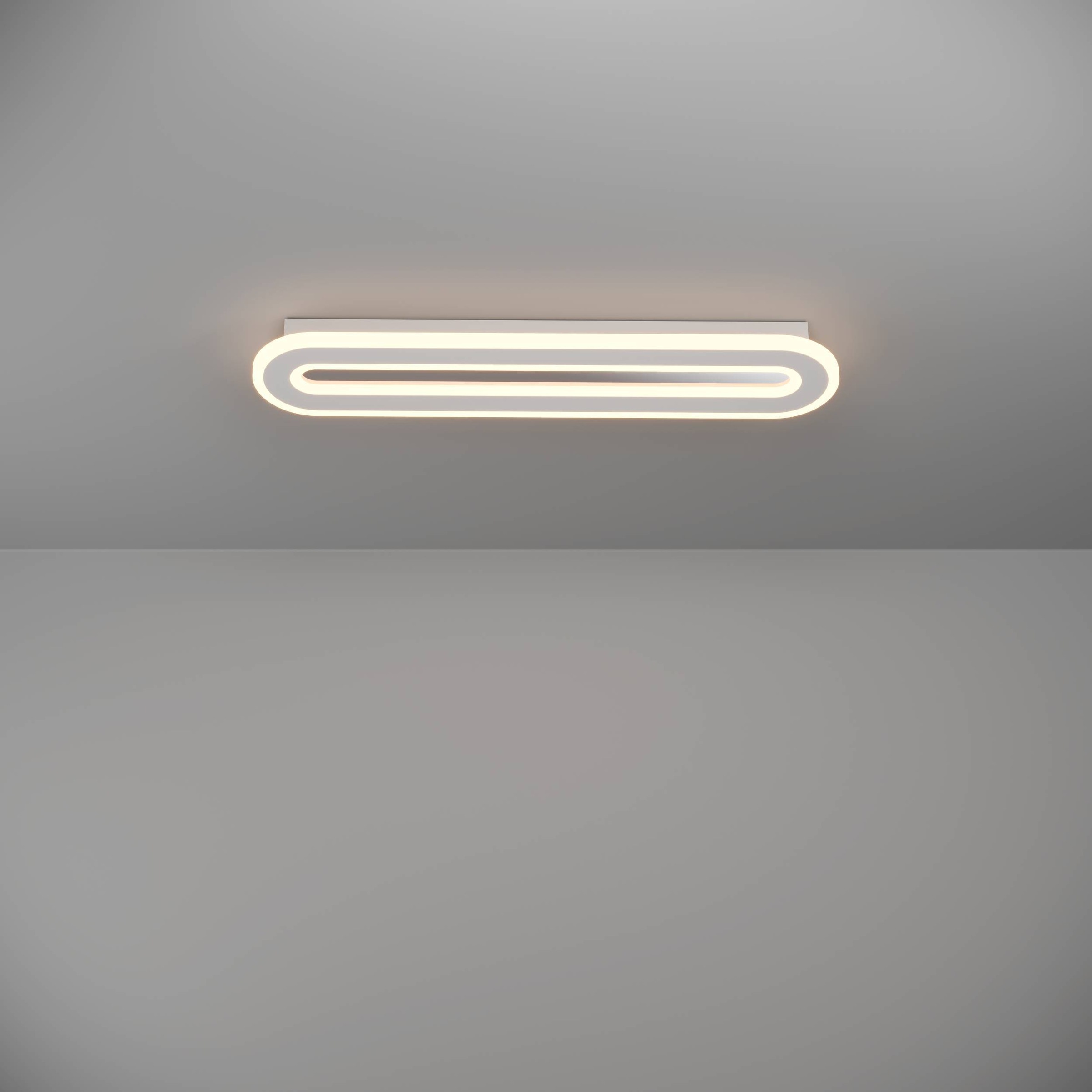 EGLO Deckenleuchte »Macchioni Deckenlampe, Küchenlampe aus Metall und Kunststoff, Lampe« LED-Modul 1 Stk. Kaltweiß | Neutralweiß | Warmweiß Wand-/Deckenleuchte - L55 x B12 x H4,5 cm - weiß - 20W inkl.