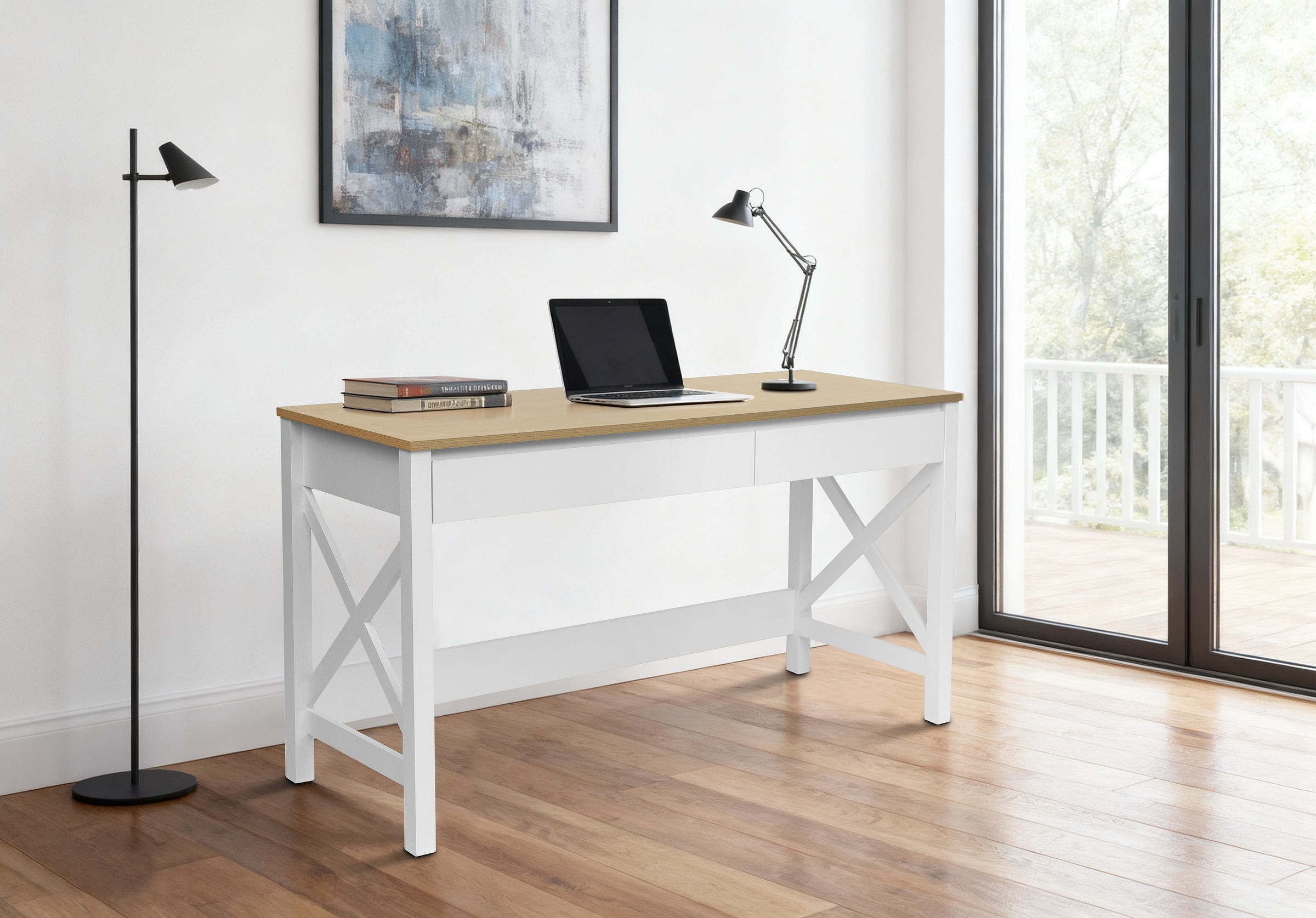 Home affaire Schreibtisch "Silba" 2 Schubladen, Landhausstil, Home Office, günstig online kaufen