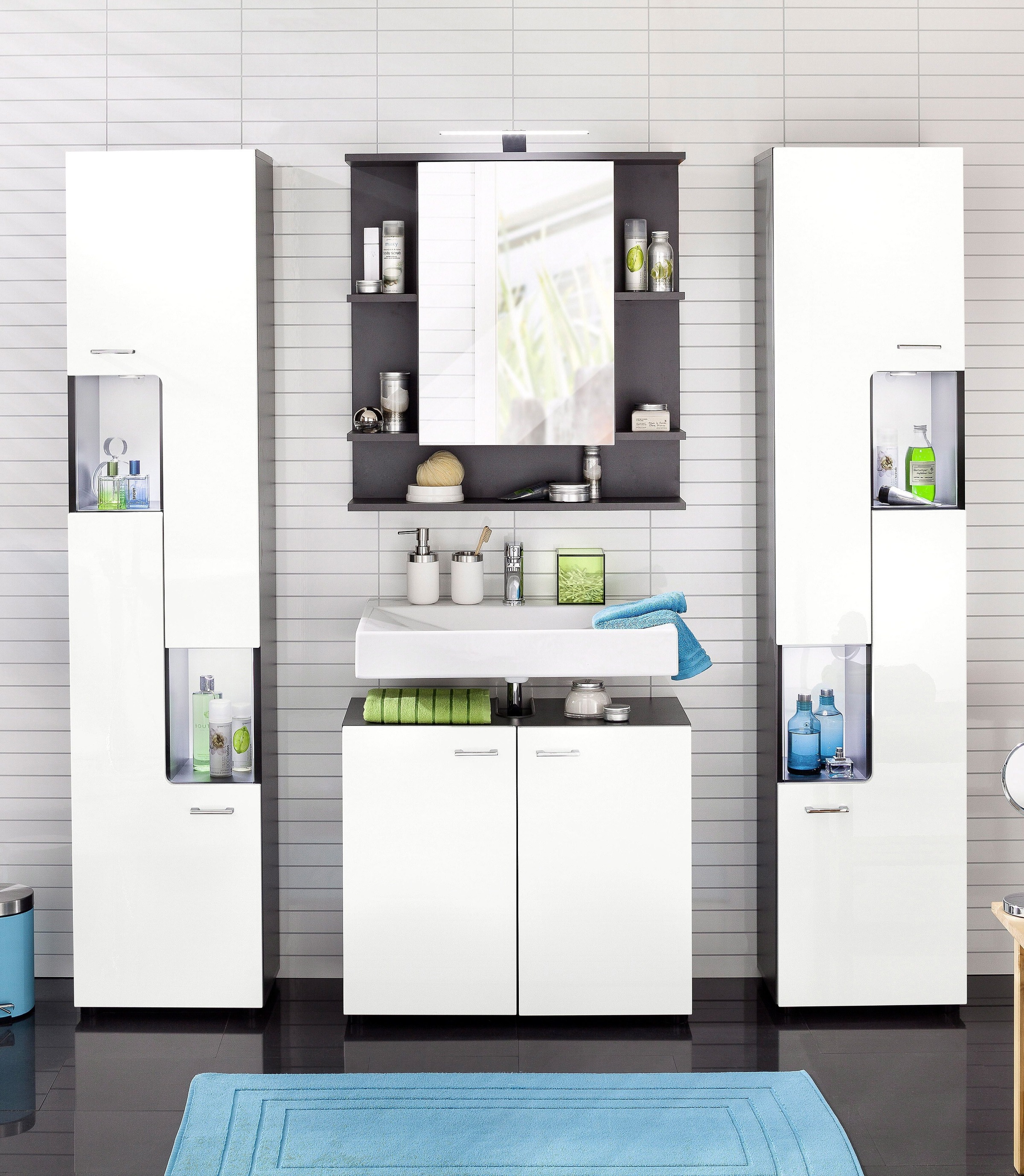 welltime Waschbeckenunterschrank "Tias" Waschbeckenunterschrank mit 2 Türen günstig online kaufen