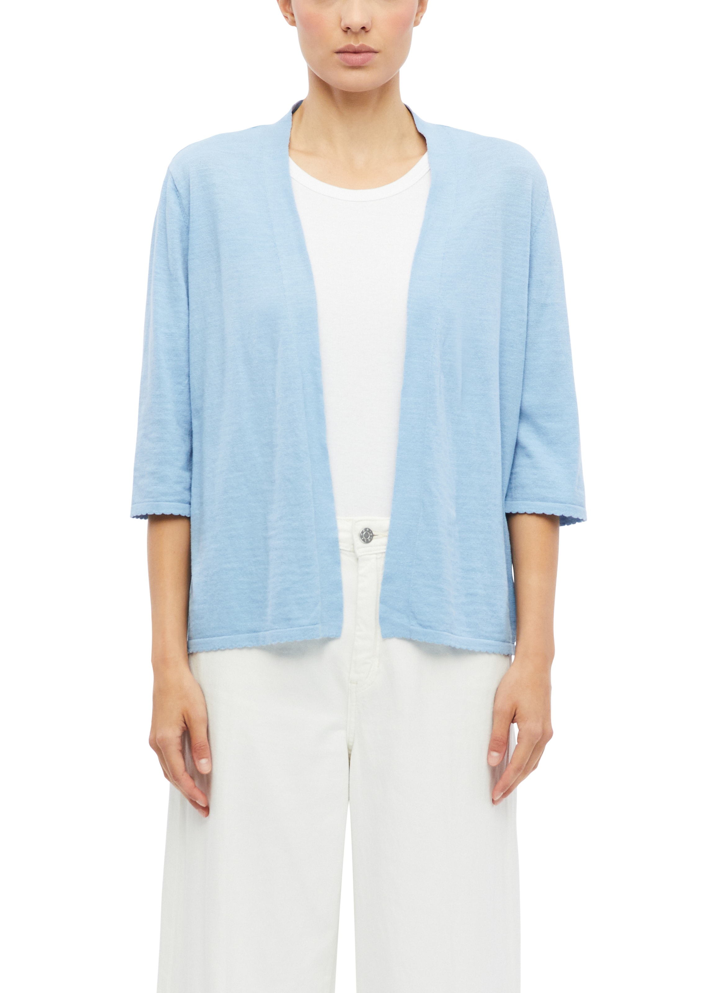 s.Oliver Cardigan 3/4-Arm Sommer-Strickjacke ohne Verschluss