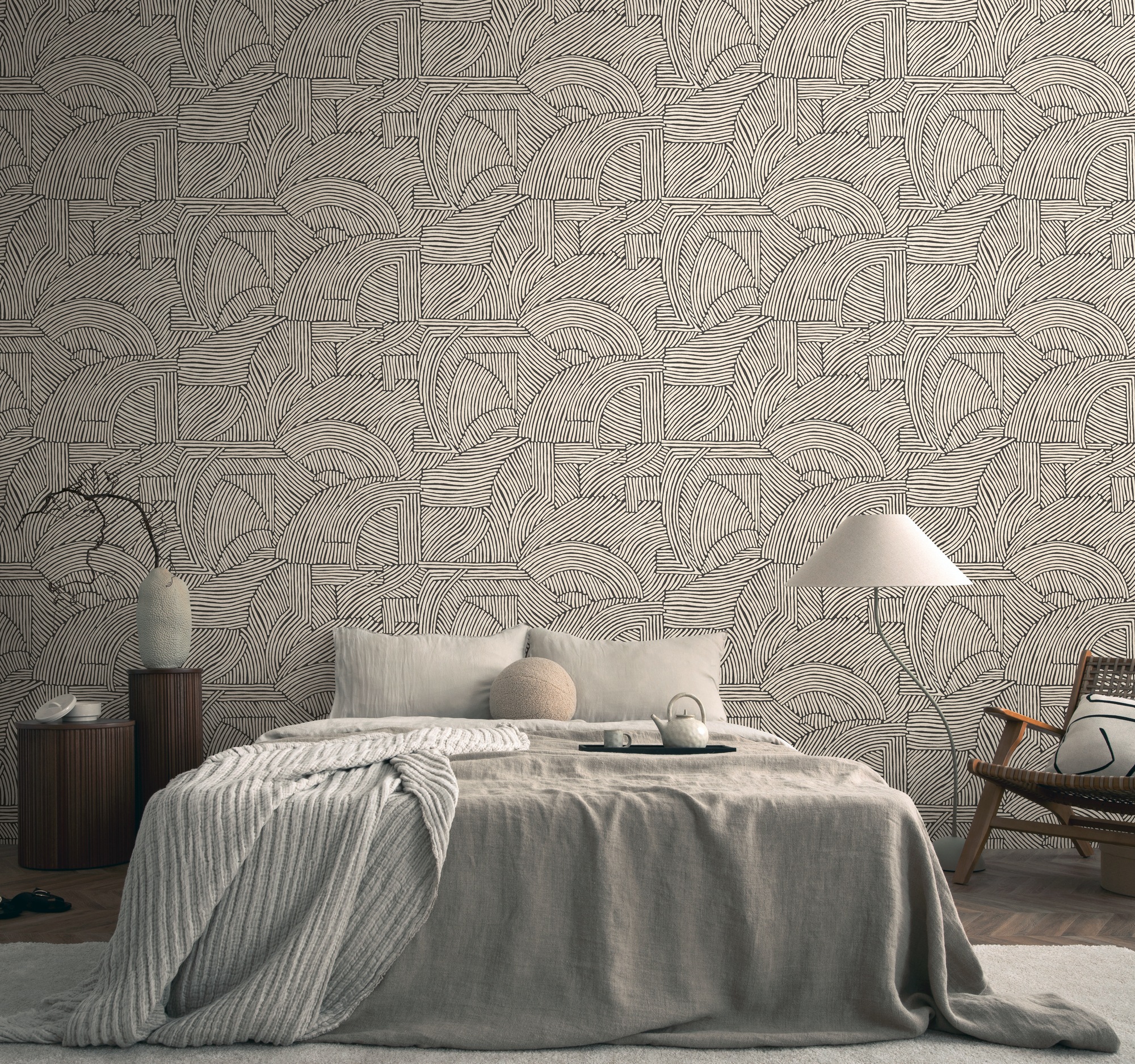 living walls Fototapete »The Wall 4 Graphics – Geometrische 3D-Formen Vlies-Fototapete« 3D-Optik | geometrisch | matt leicht strukturiert Geometrische 3D-Formen mit markanter 3D-Wirkung