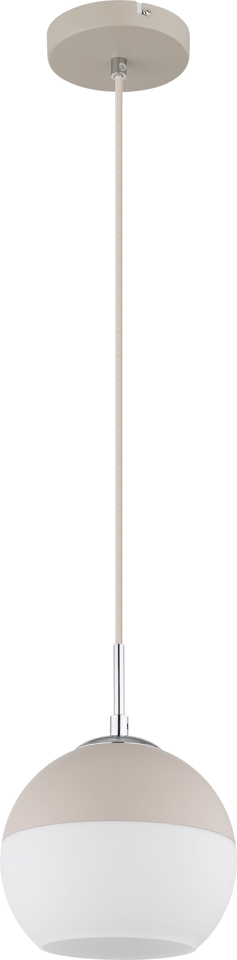 GLOBO LIGHTING Hängeleuchte »RAGUSA« E27 1 Stk. sandfarbene Glas-Pendelleuchte, Opalglas, 1xE27, Ø200mm